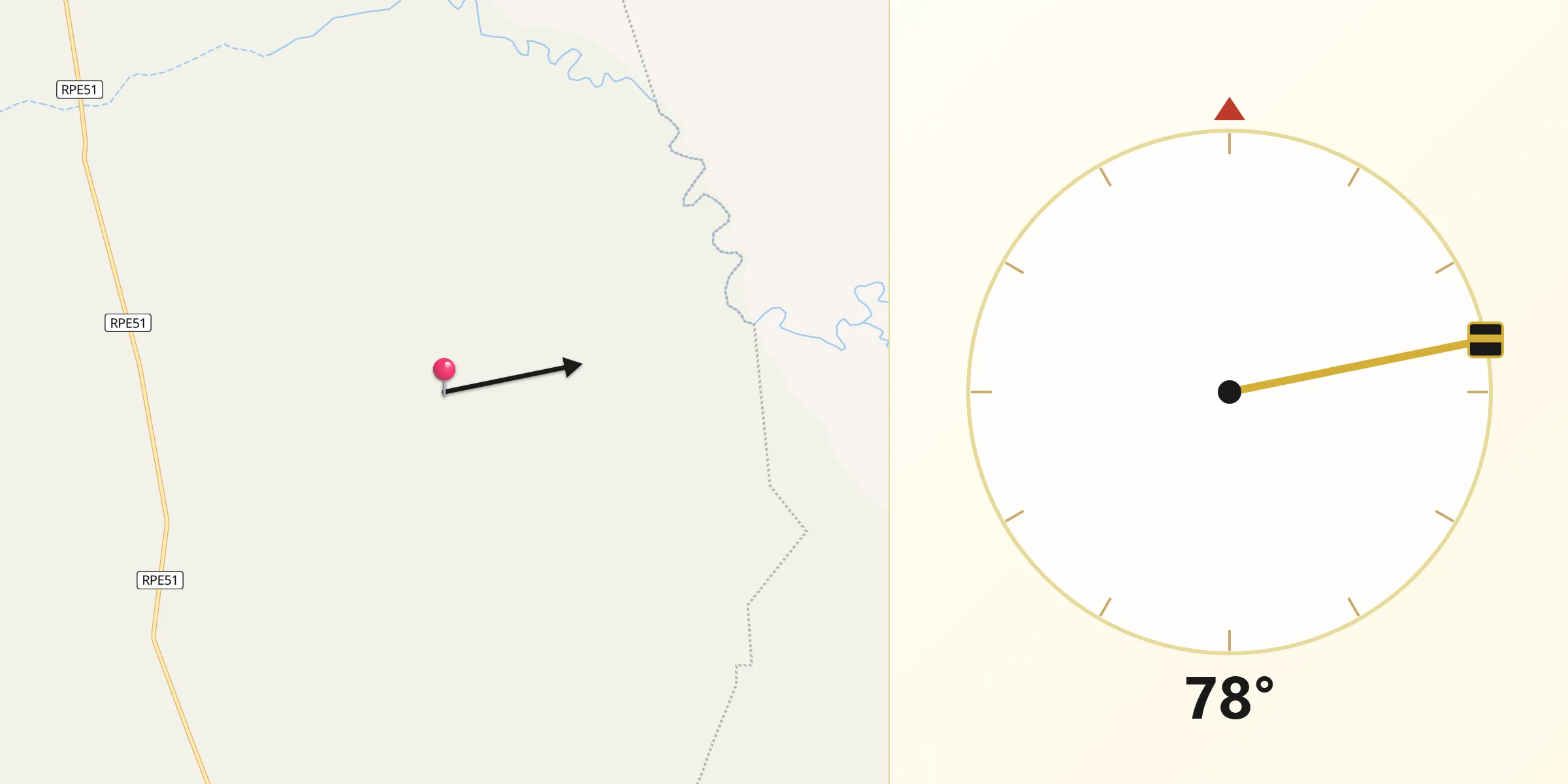 Dirección de la Qibla desde Departamento de San Alberto