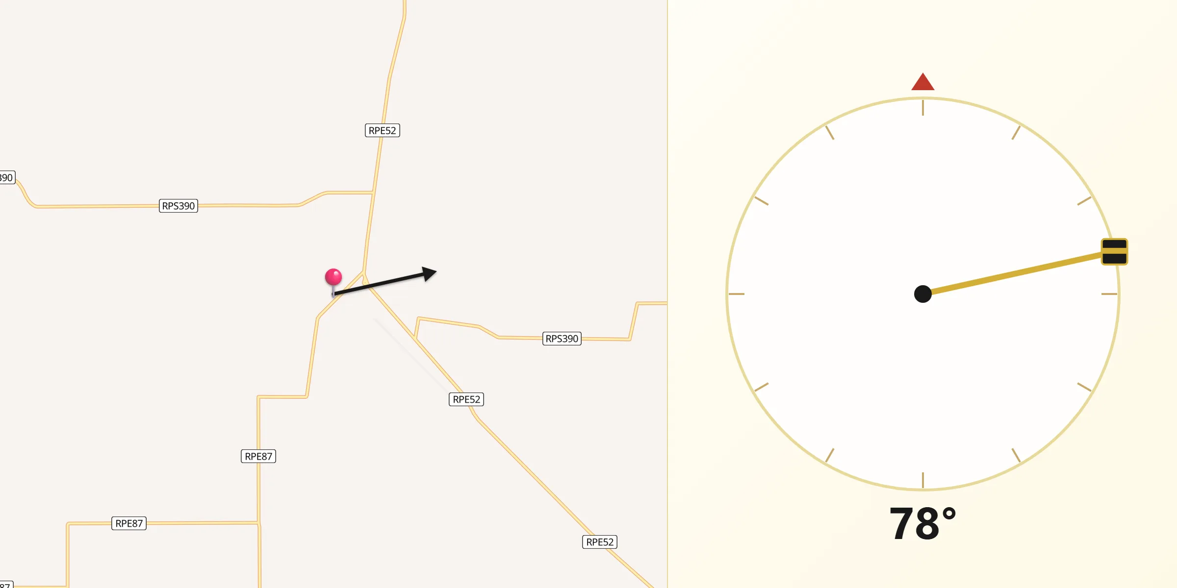 Dirección de la Qibla desde Carrilobo