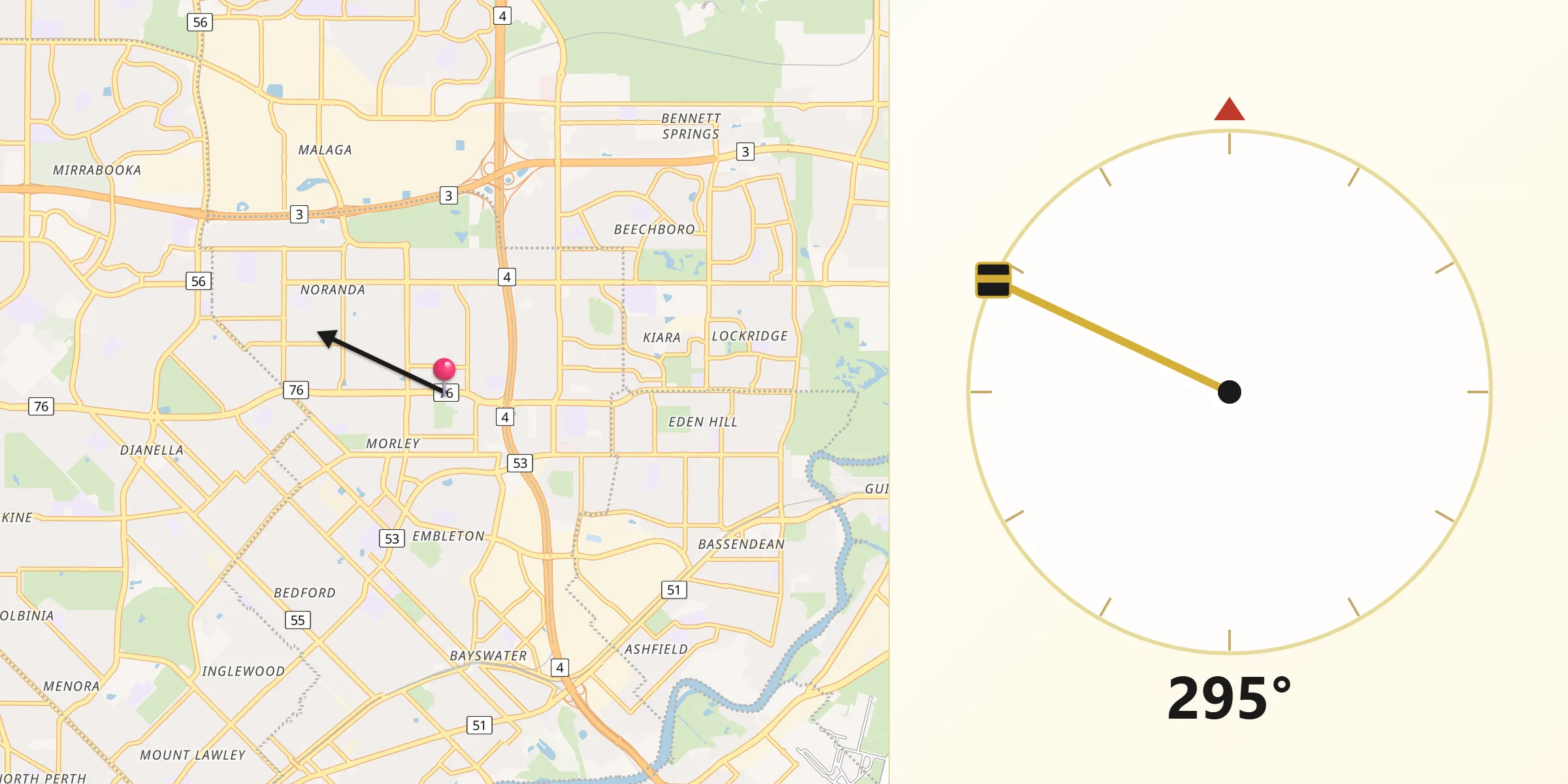 Qibla Direction from Morley