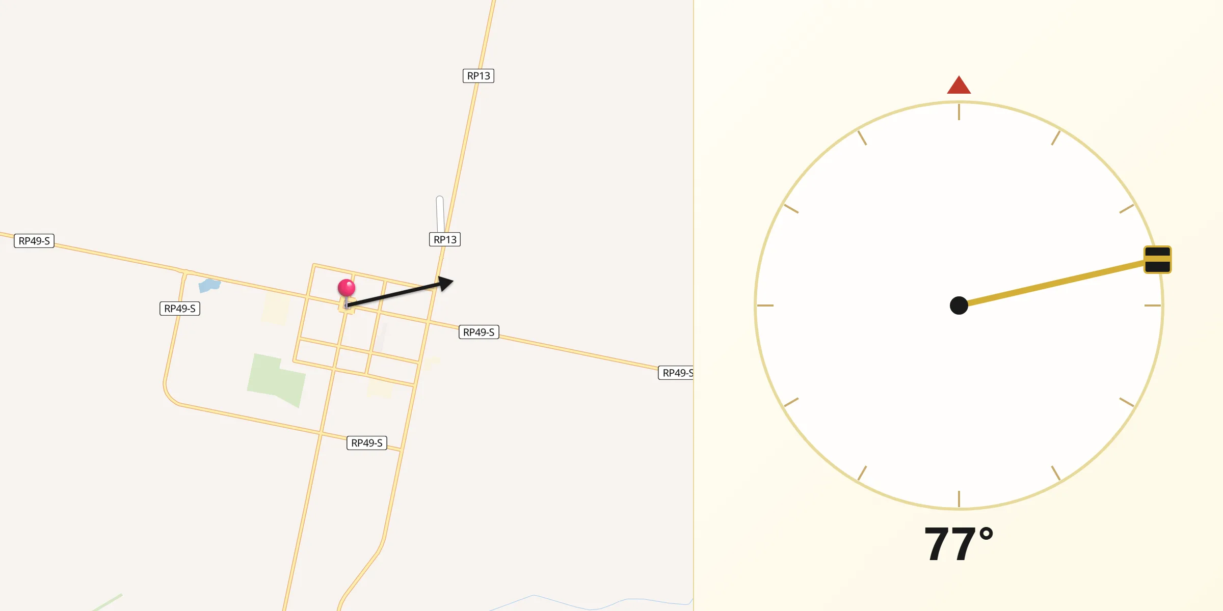 Dirección de la Qibla desde San Jorge