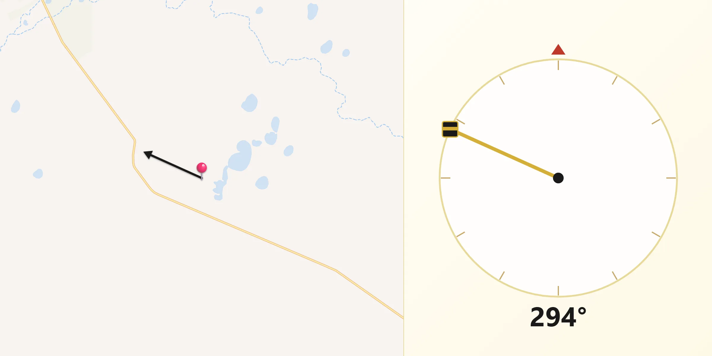 Qibla Direction from Bruce Rock