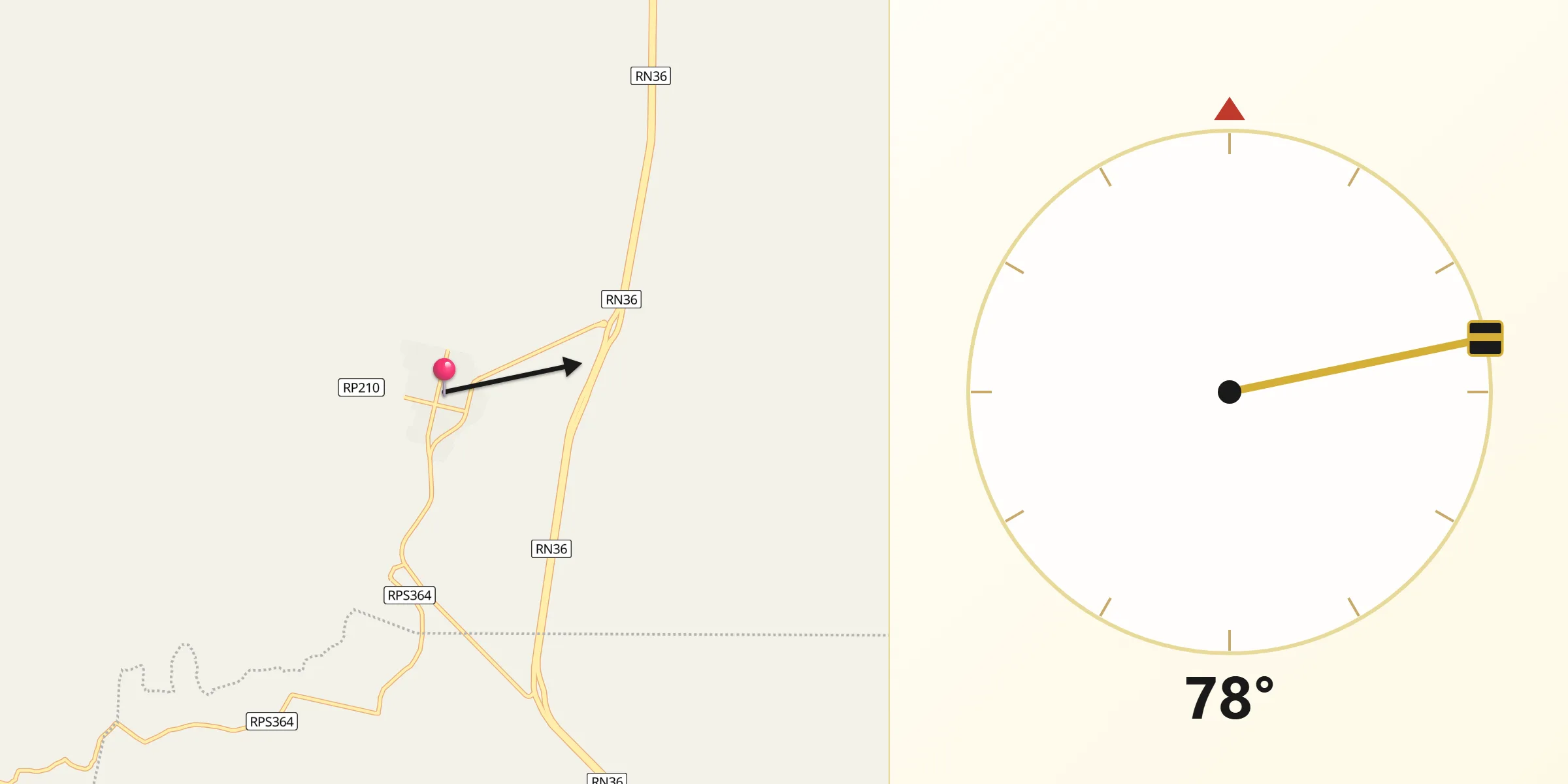 Dirección de la Qibla desde San Agustín
