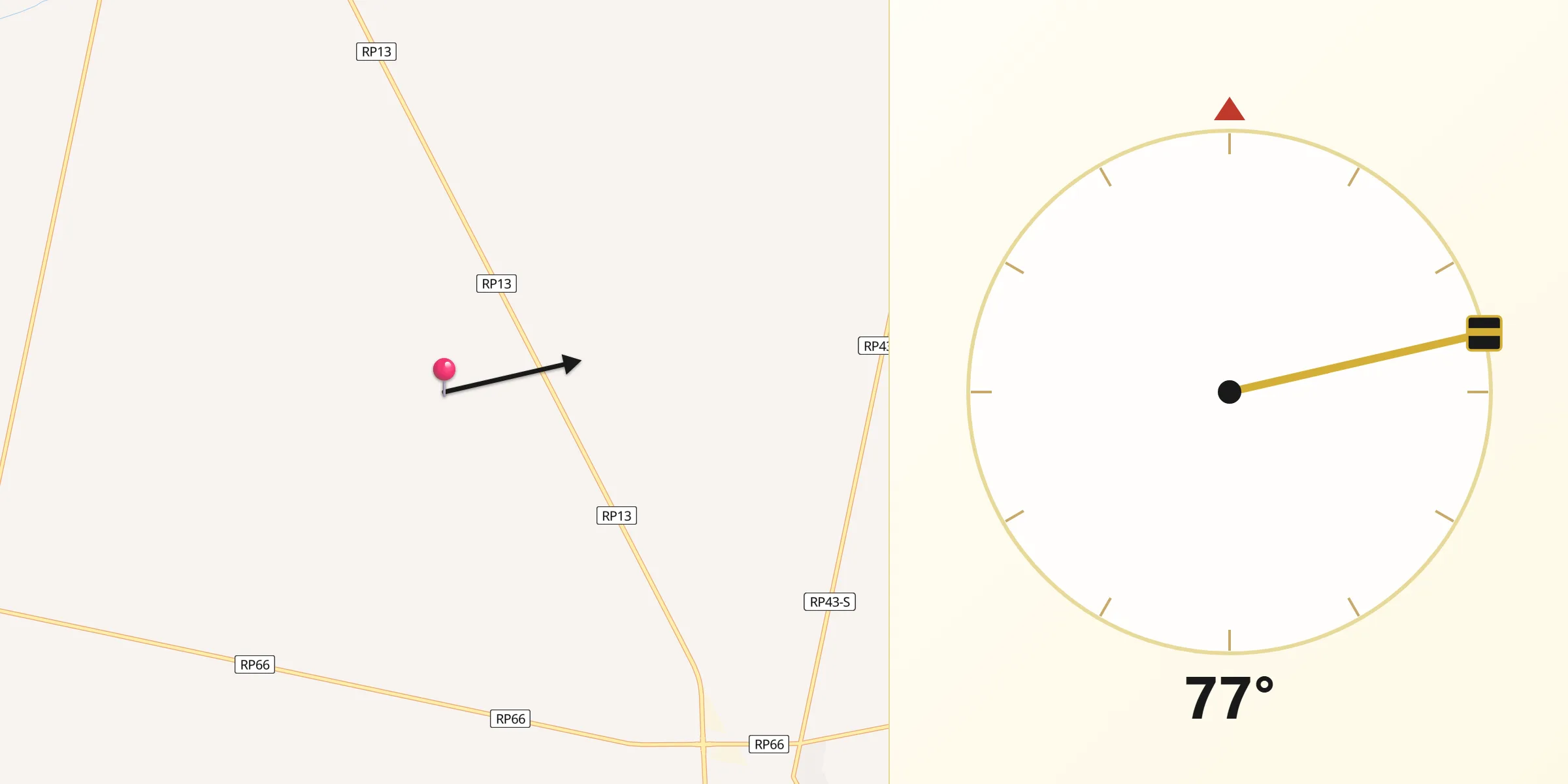 Dirección de la Qibla desde Departamento de San Martín