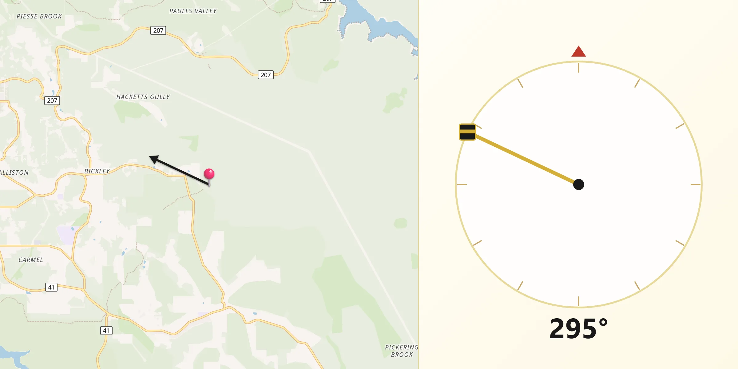 Qibla Direction from Kalamunda