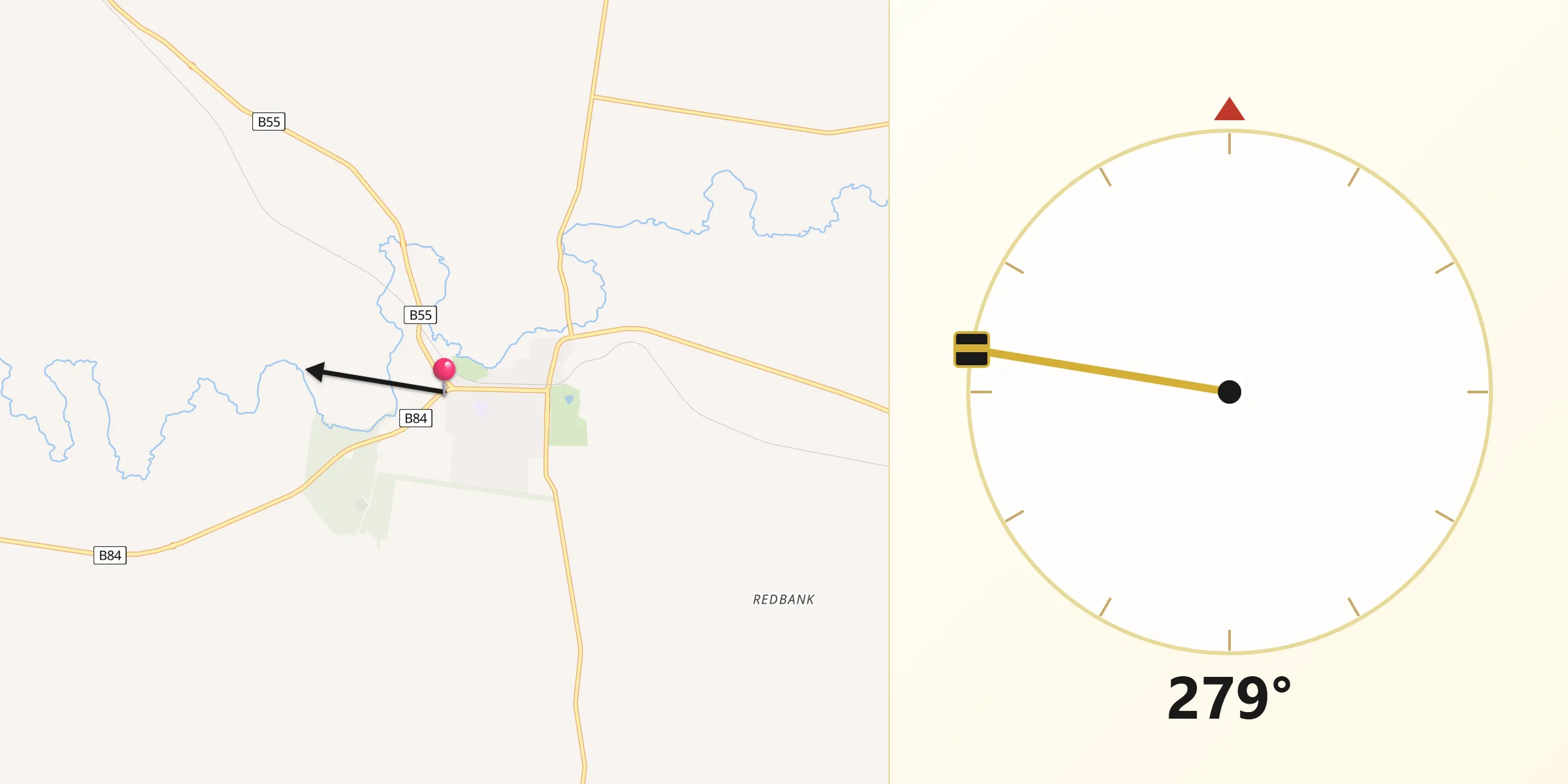 Qibla Direction from Dunedoo