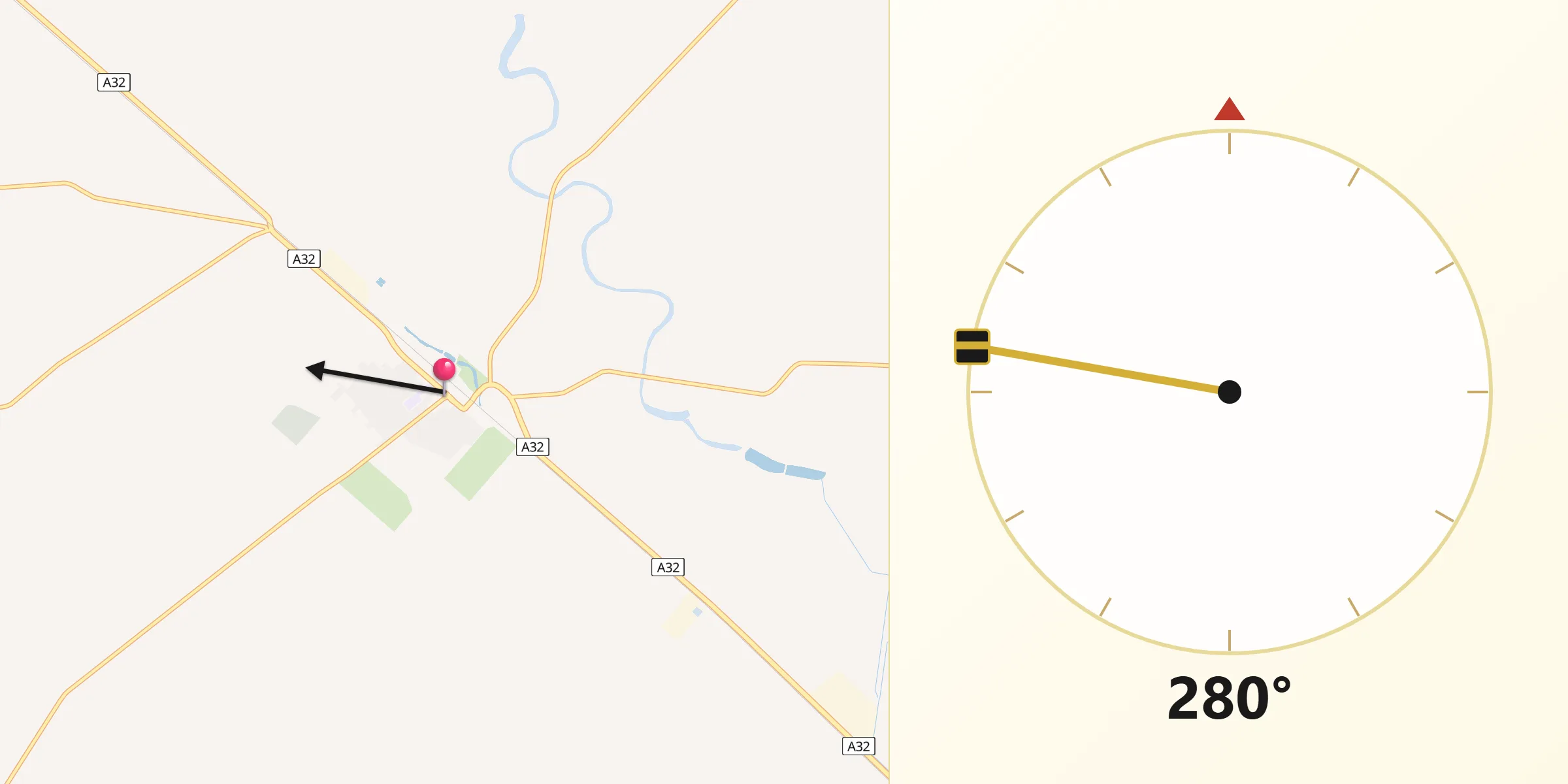Qibla Direction from Trangie