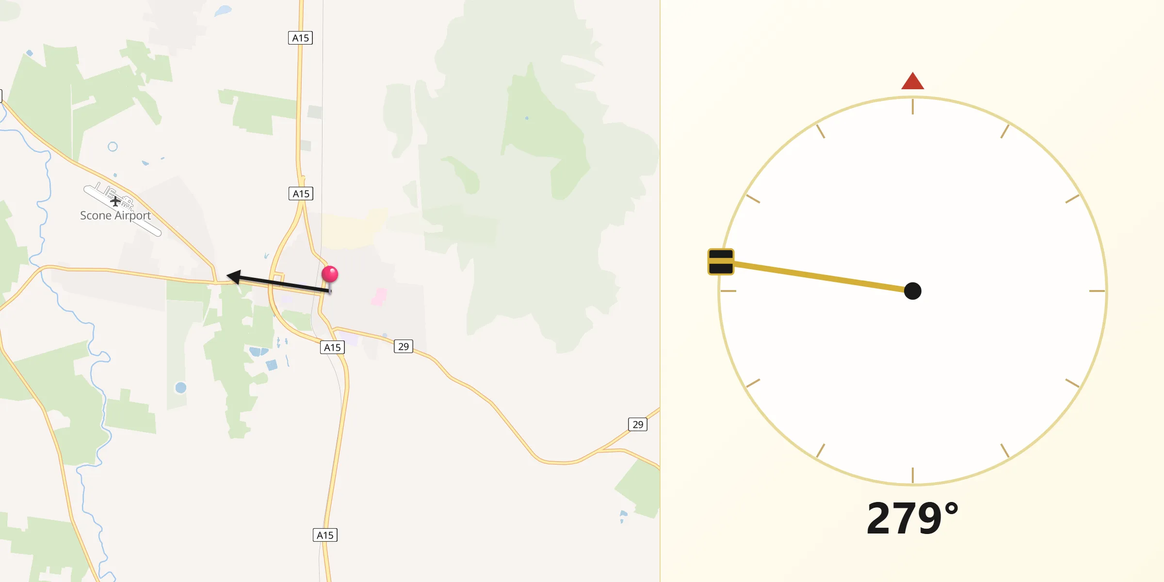 Qibla Direction from Scone