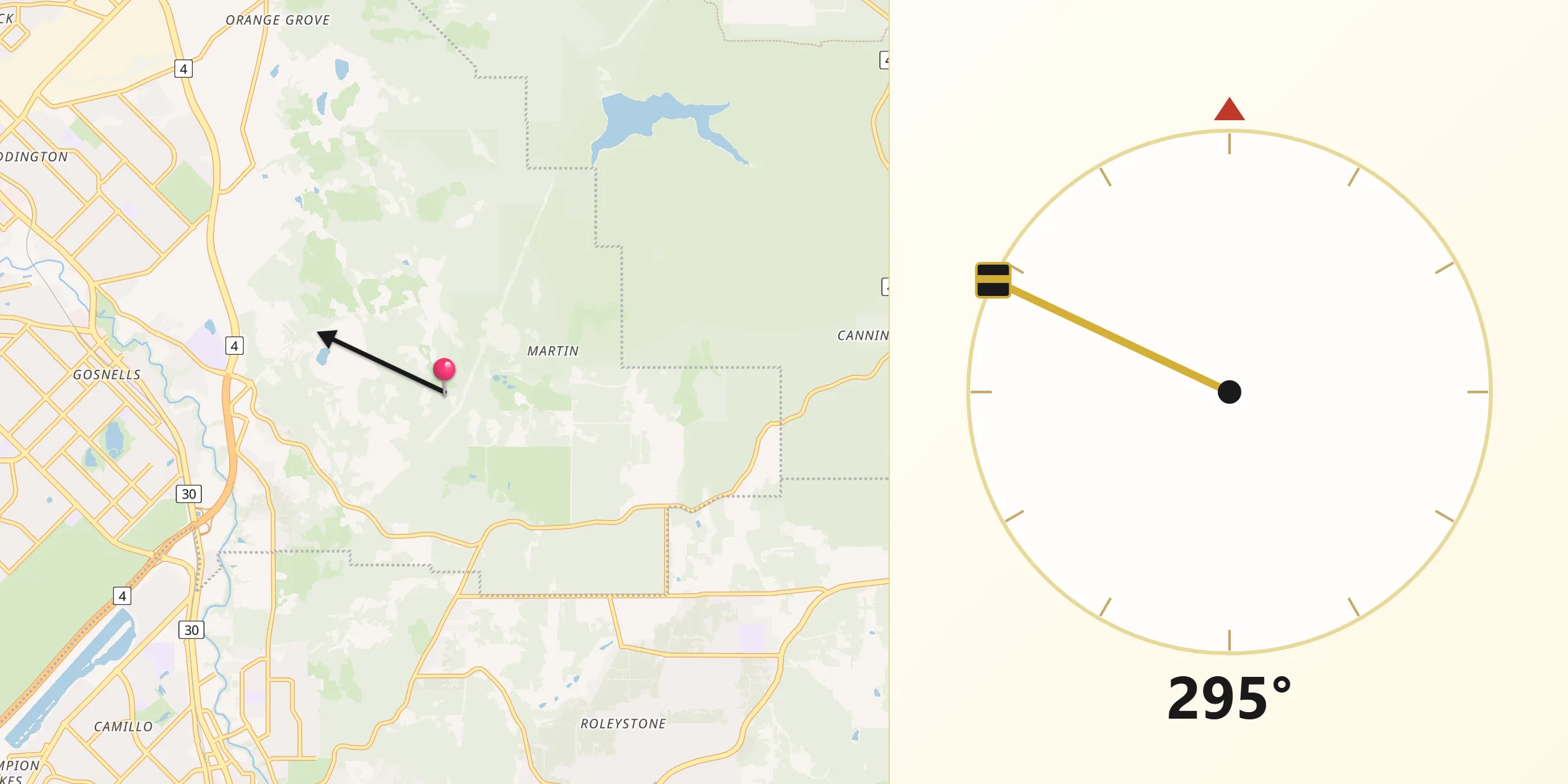 Qibla Direction from Martin