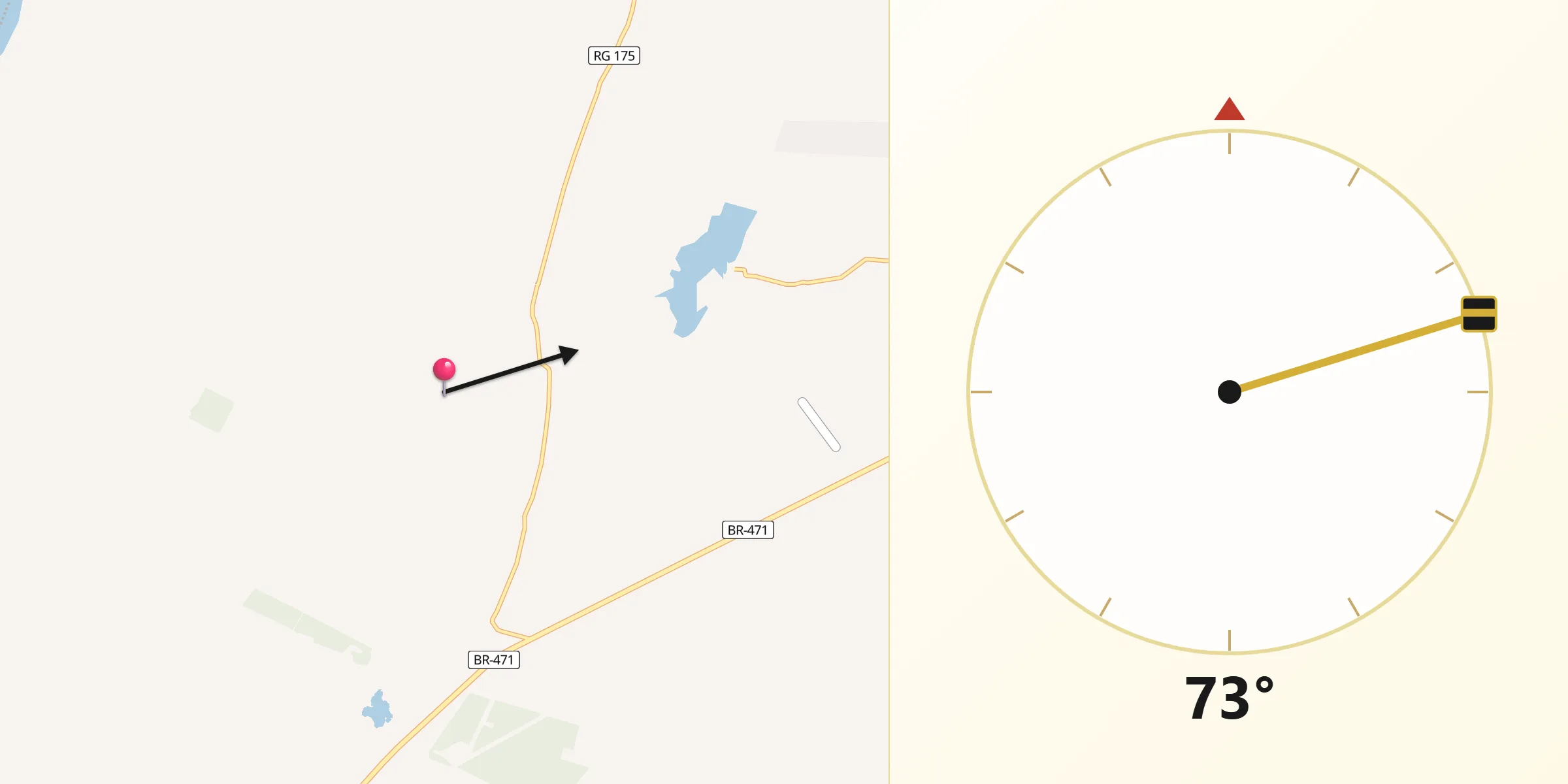 Direção da Qibla a partir de Rio Grande