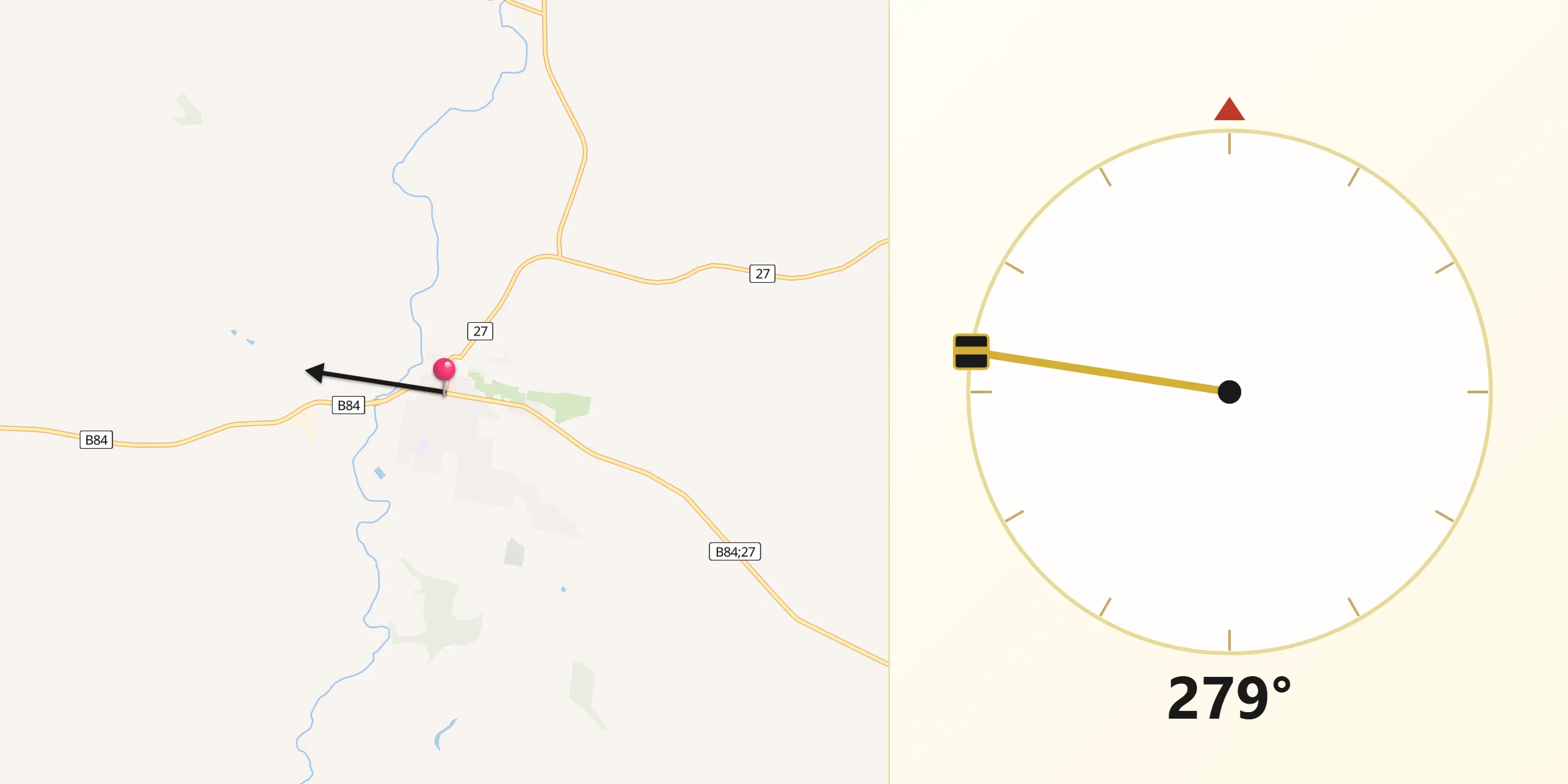 Qibla Direction from Merriwa