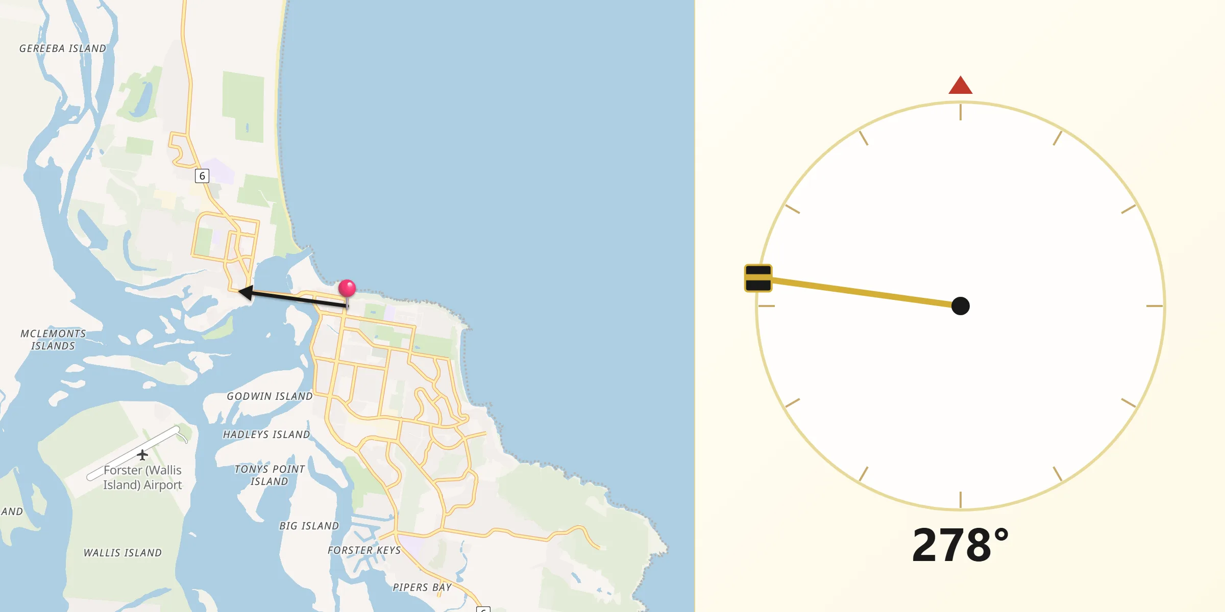 Qibla Direction from Forster