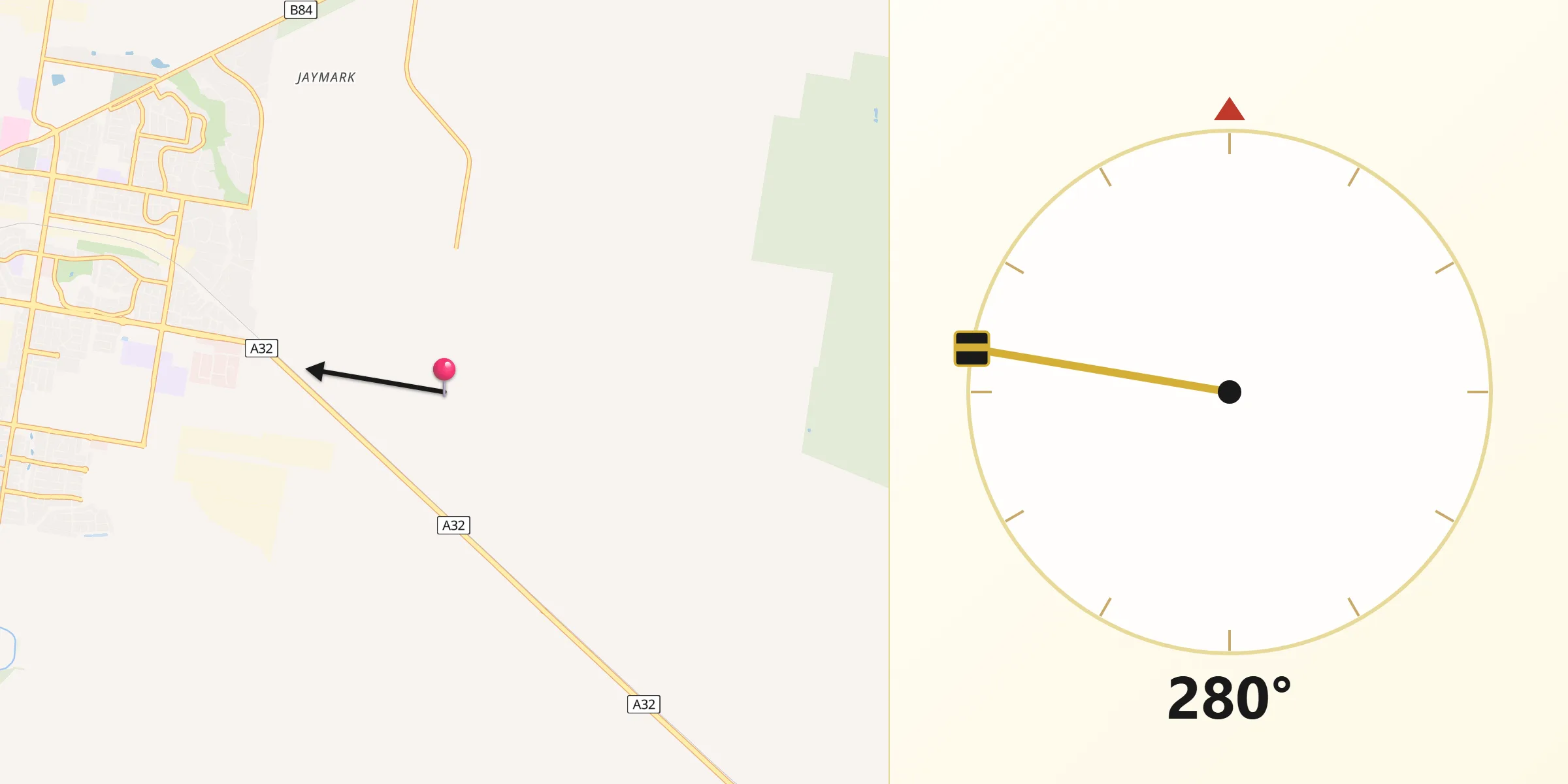 Qibla Direction from Eulomogo