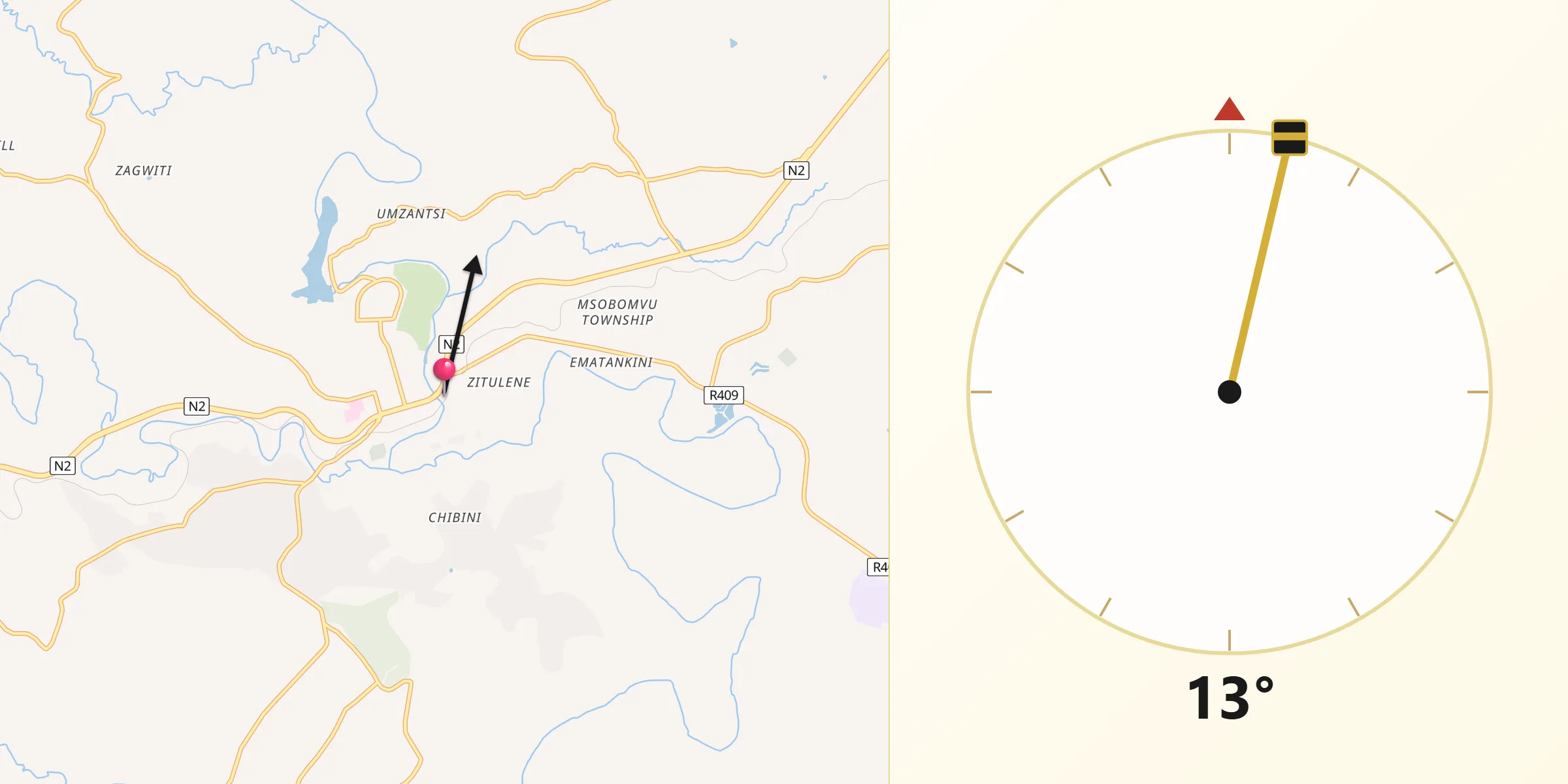 Qibla Direction from Butterworth
