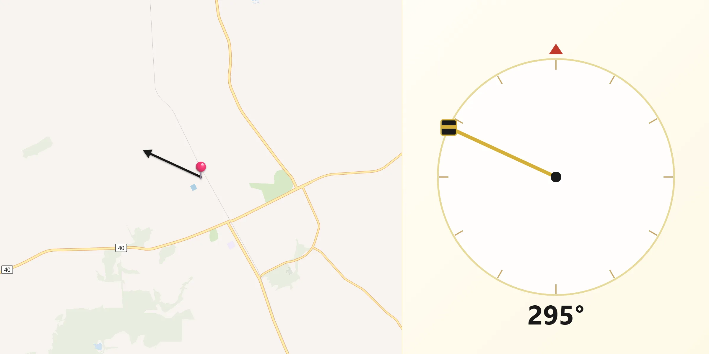 Qibla Direction from Brookton