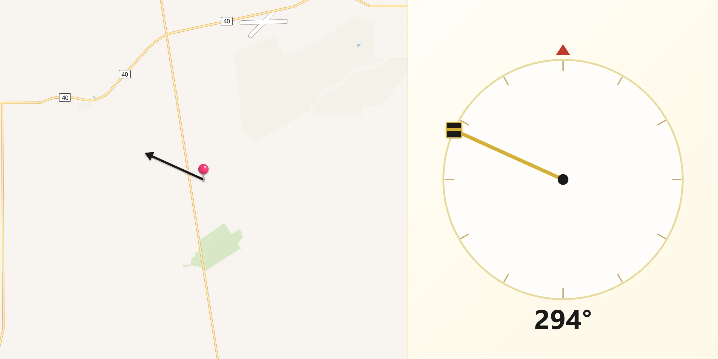 Qibla Direction from Corrigin