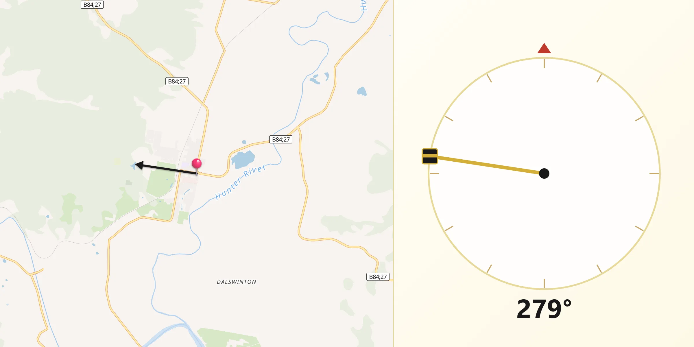 Qibla Direction from Denman