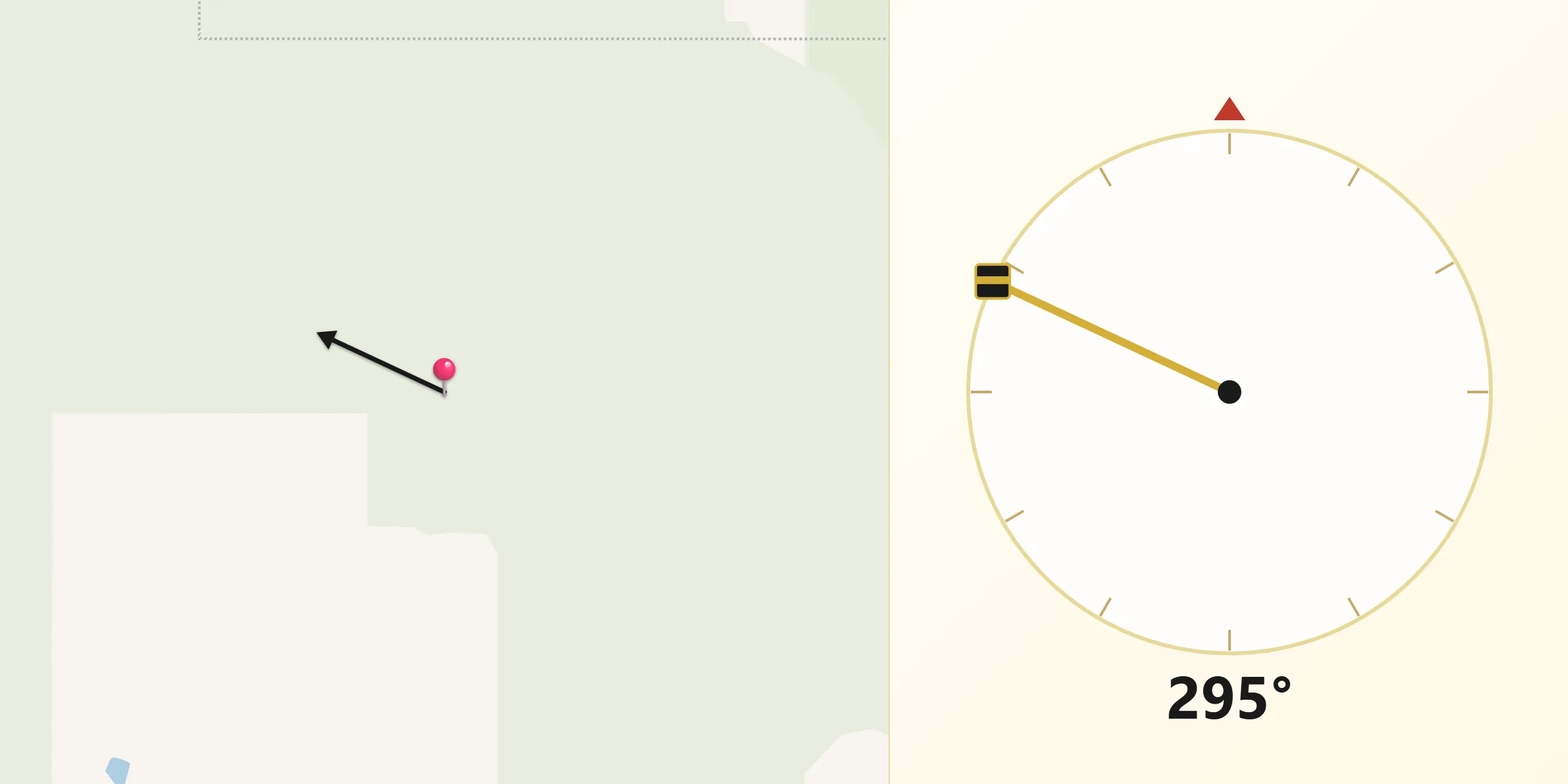 Qibla Direction from Wandering