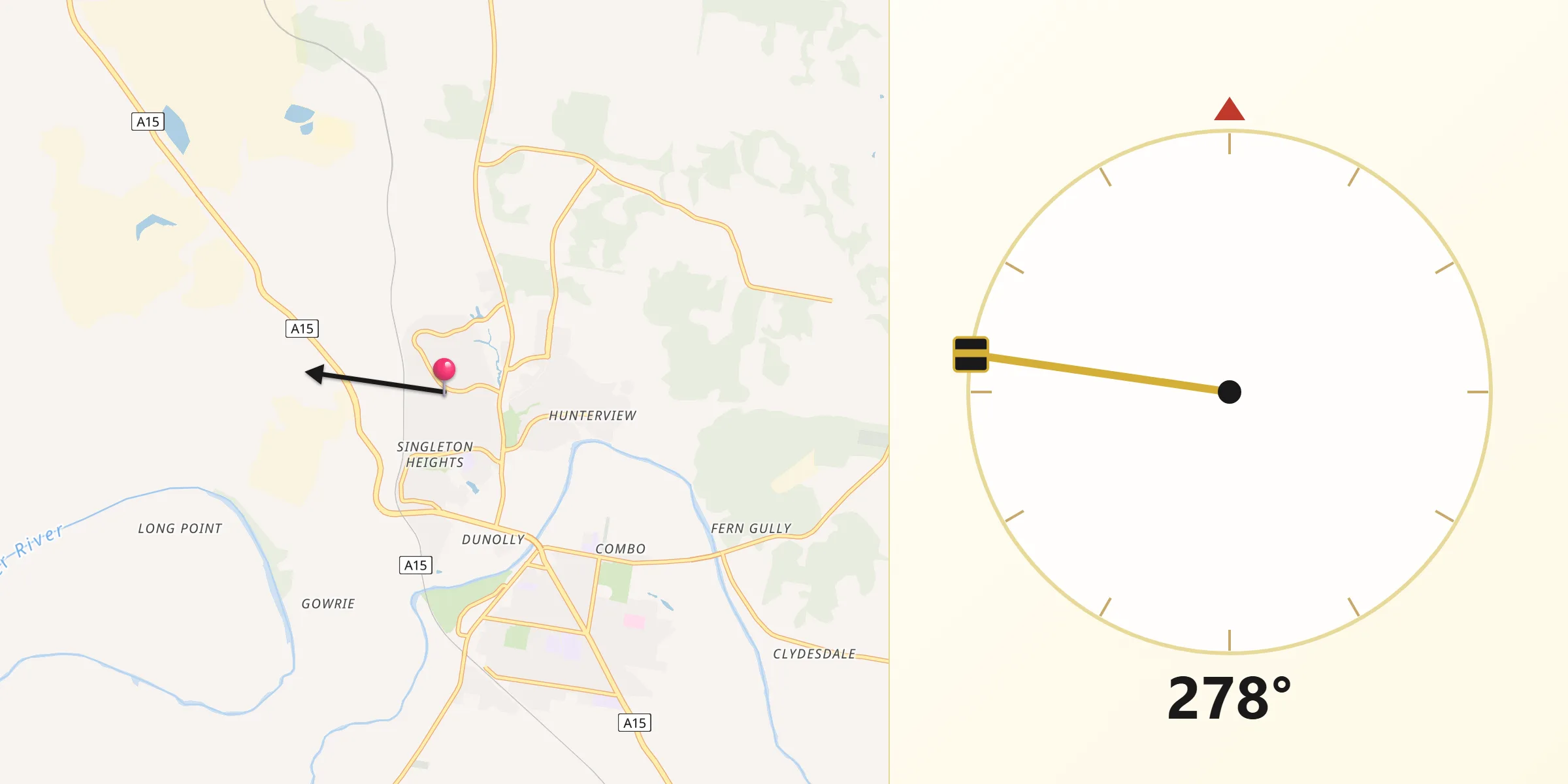 Qibla Direction from Singleton Heights