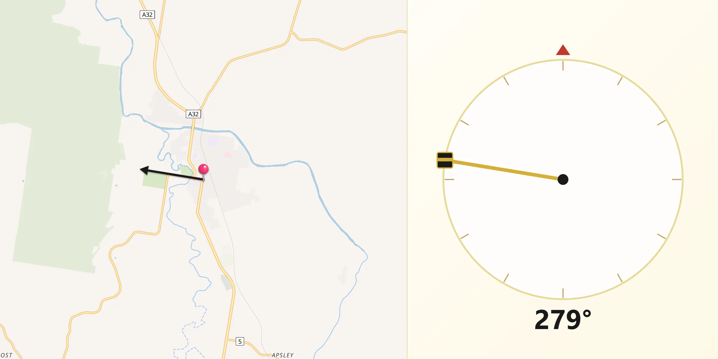 Qibla Direction from Wellington