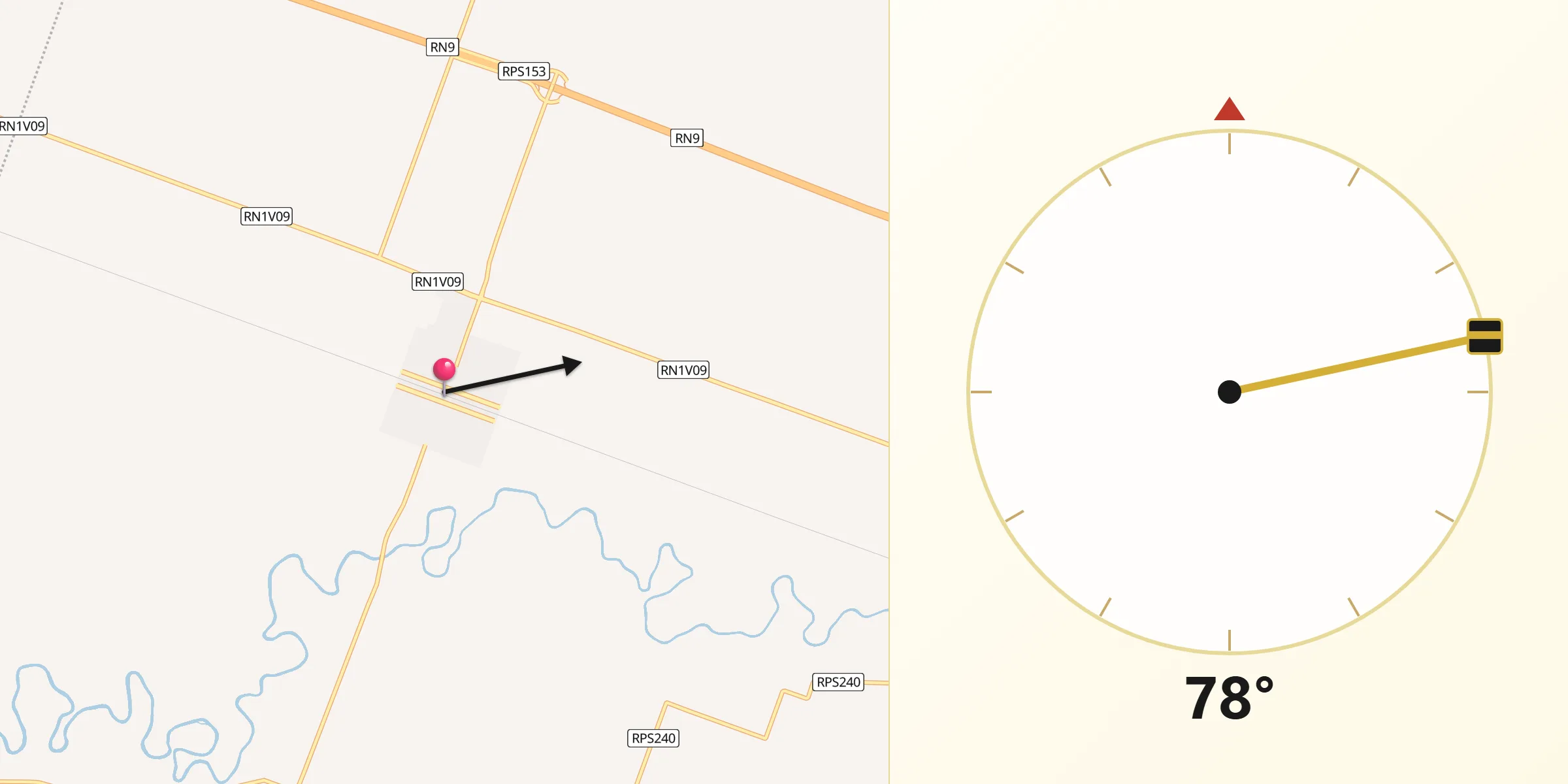 Dirección de la Qibla desde Morrison