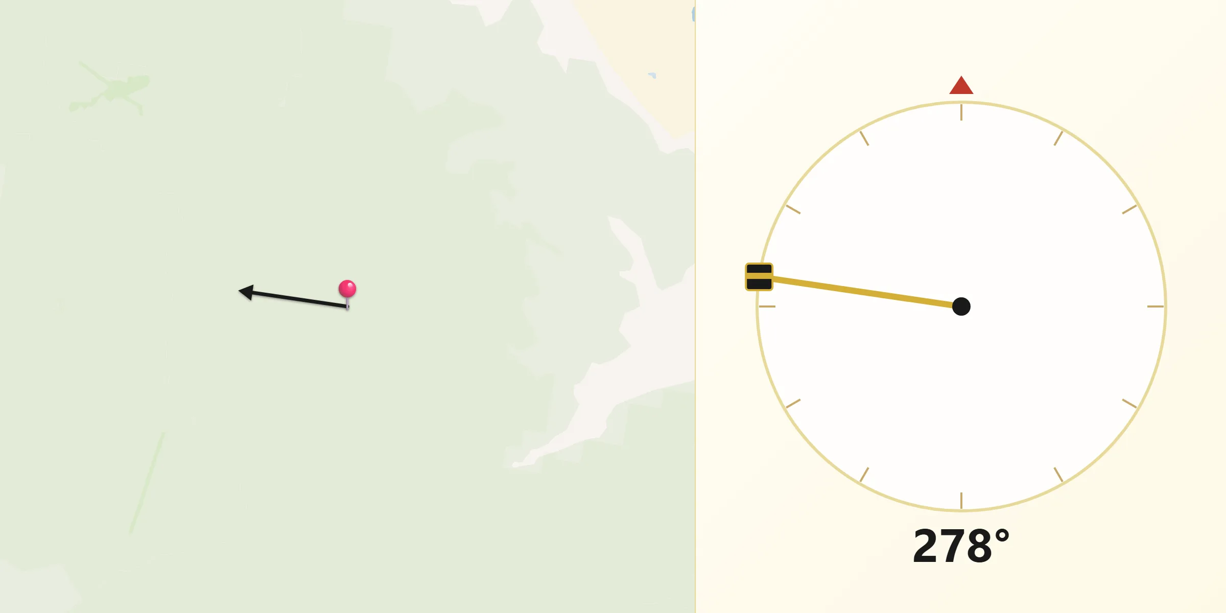 Qibla Direction from Singleton