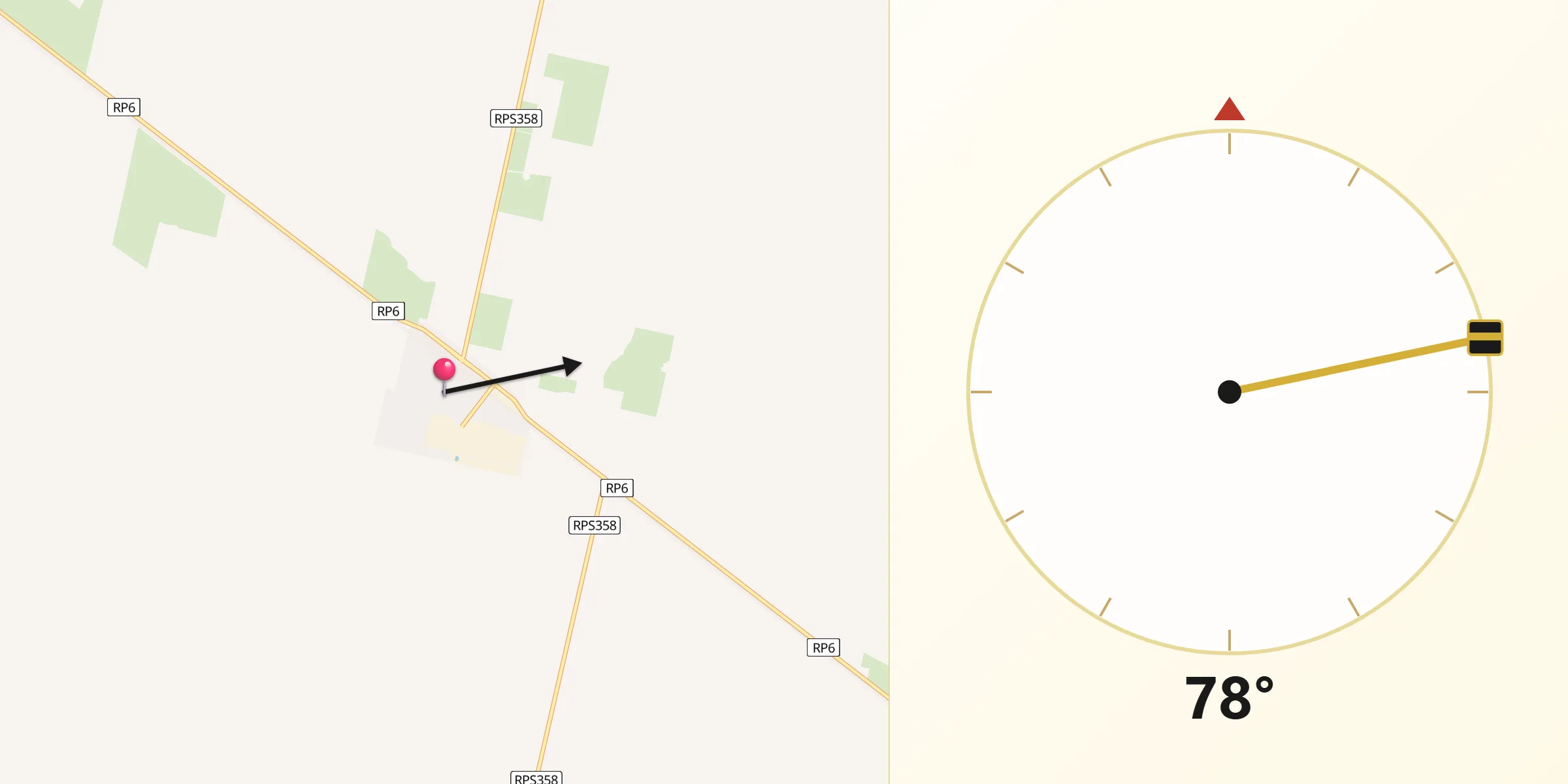 Dirección de la Qibla desde Ticino