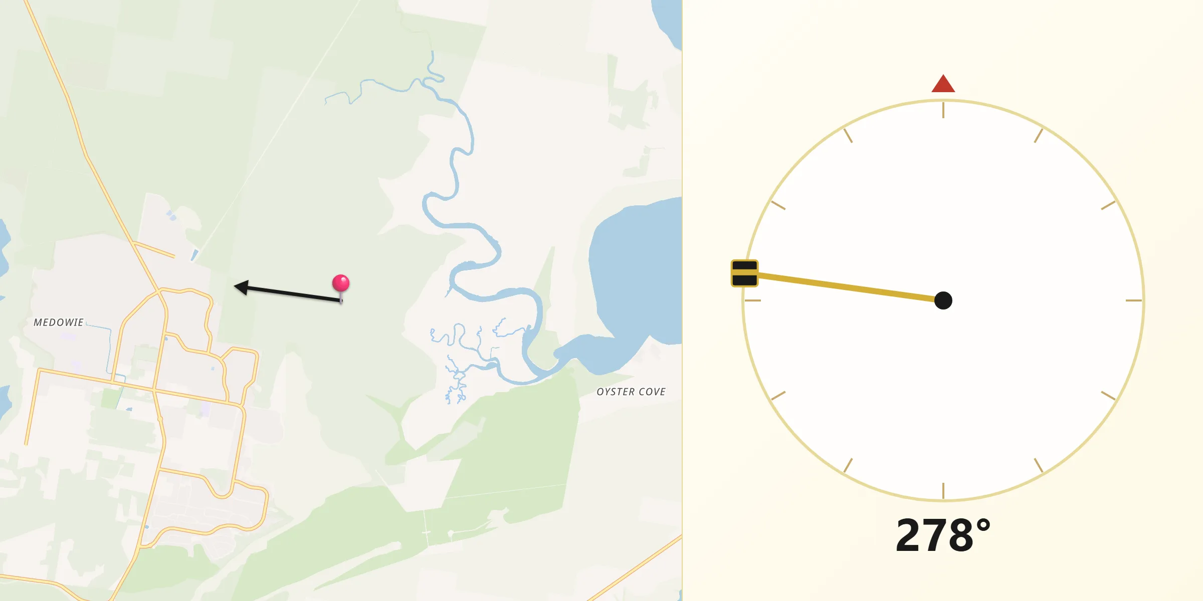 Qibla Direction from Port Stephens Shire