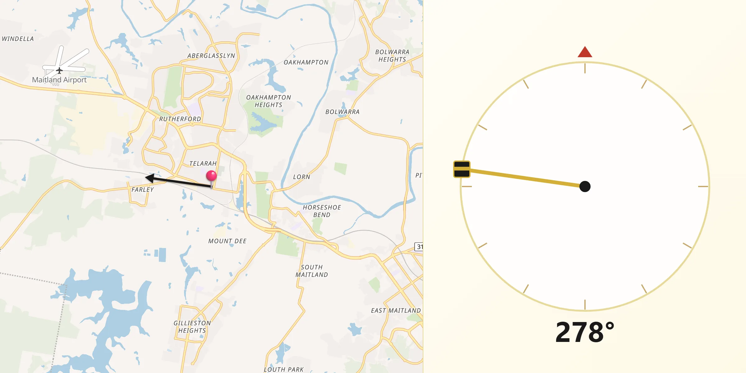 Qibla Direction from Telarah