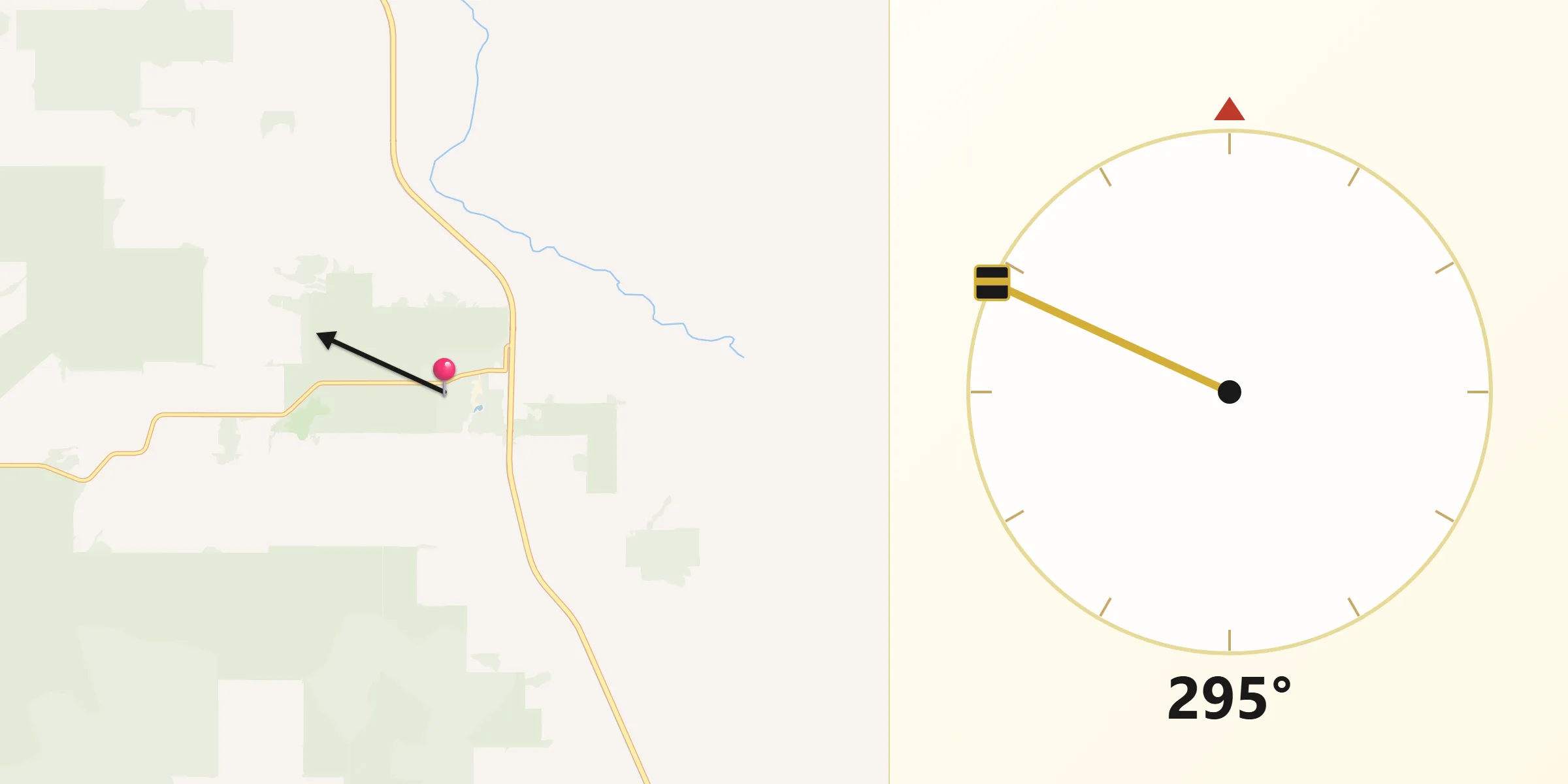 Qibla Direction from Cuballing