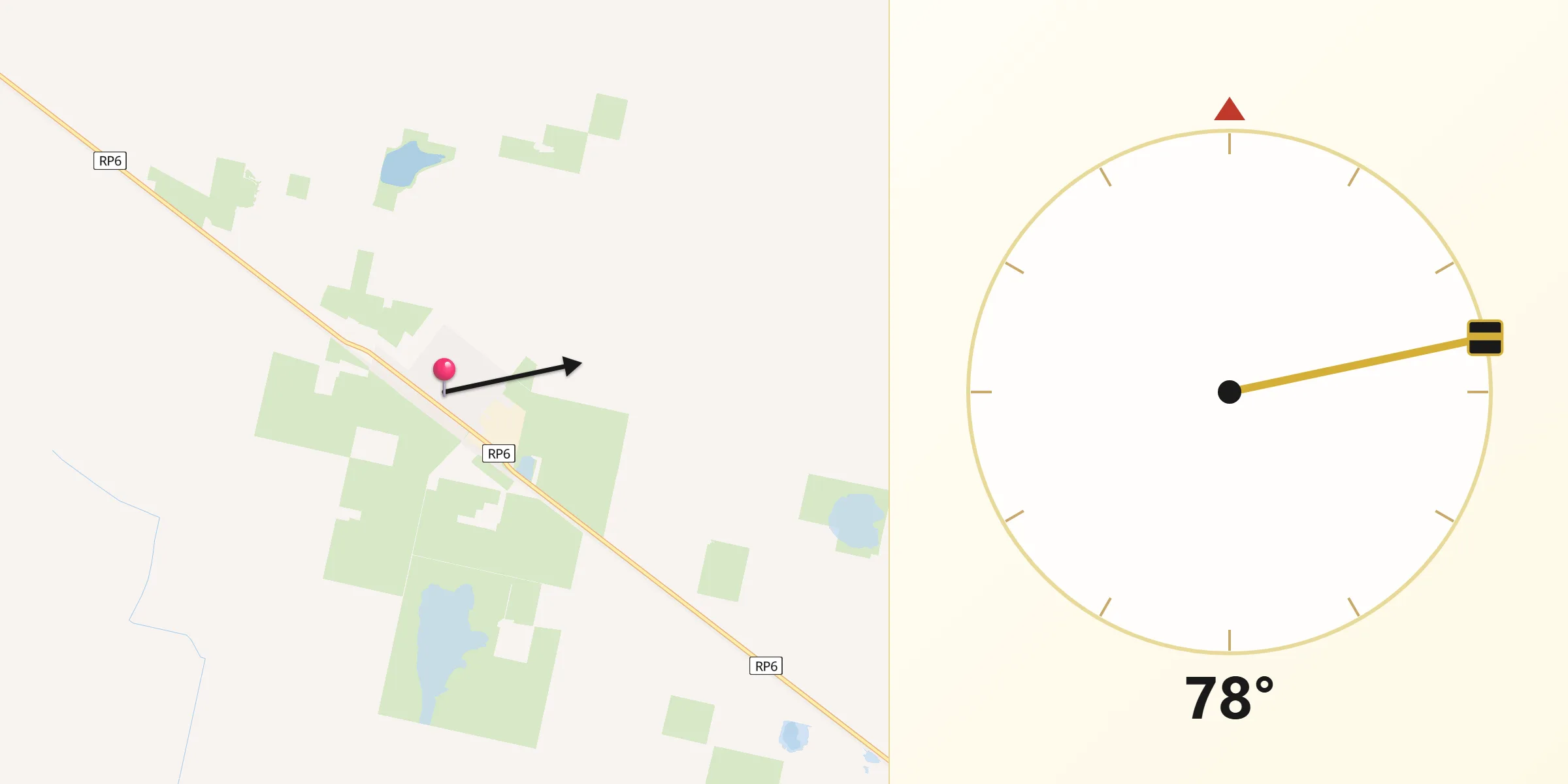 Dirección de la Qibla desde Pasco