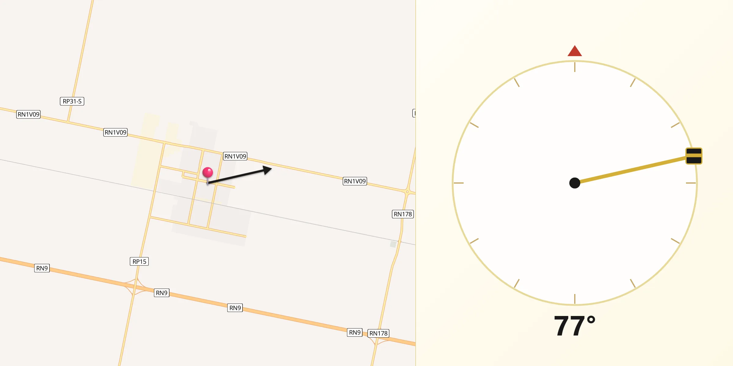 Dirección de la Qibla desde Armstrong