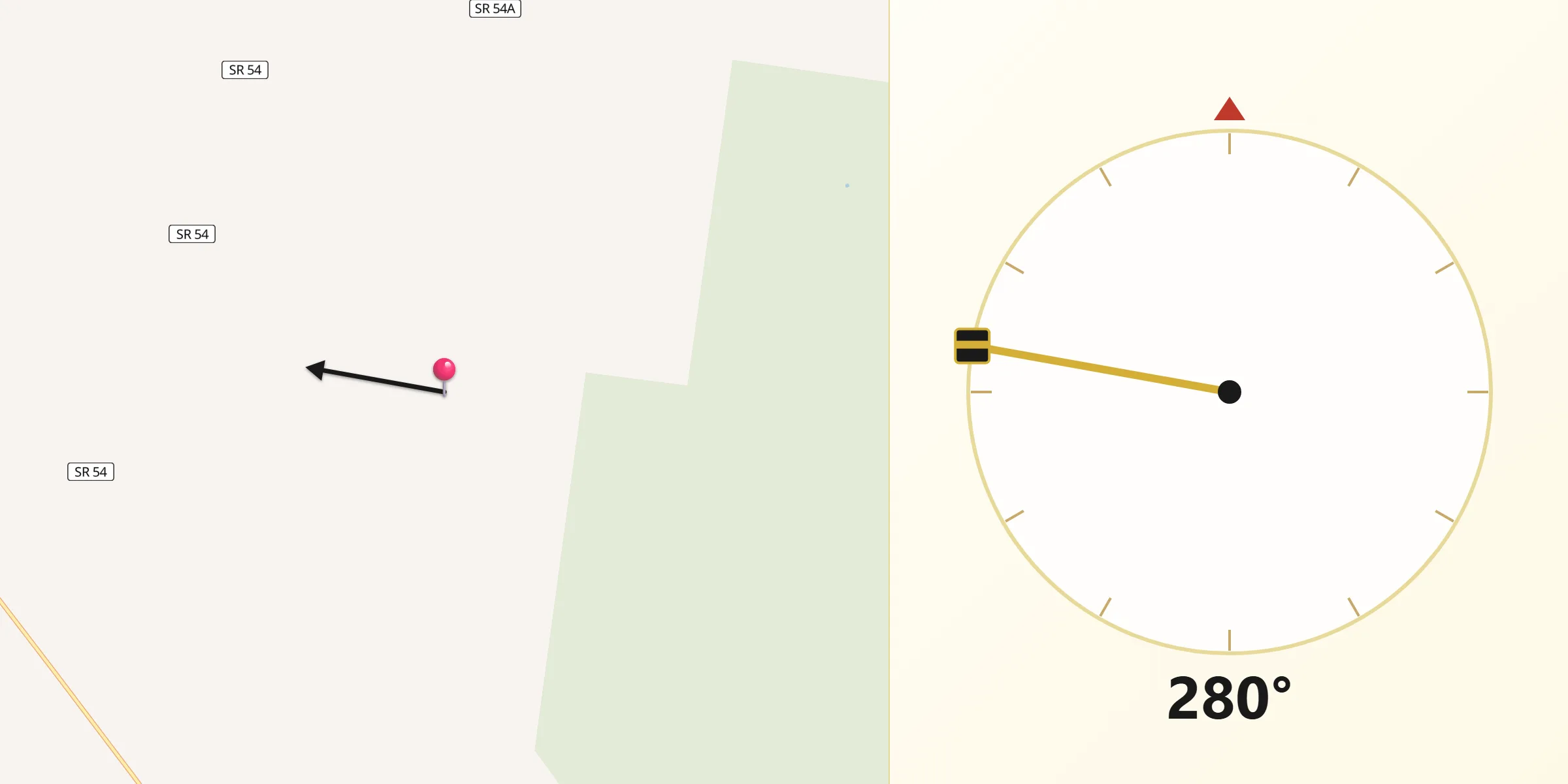 Qibla Direction from Lachlan