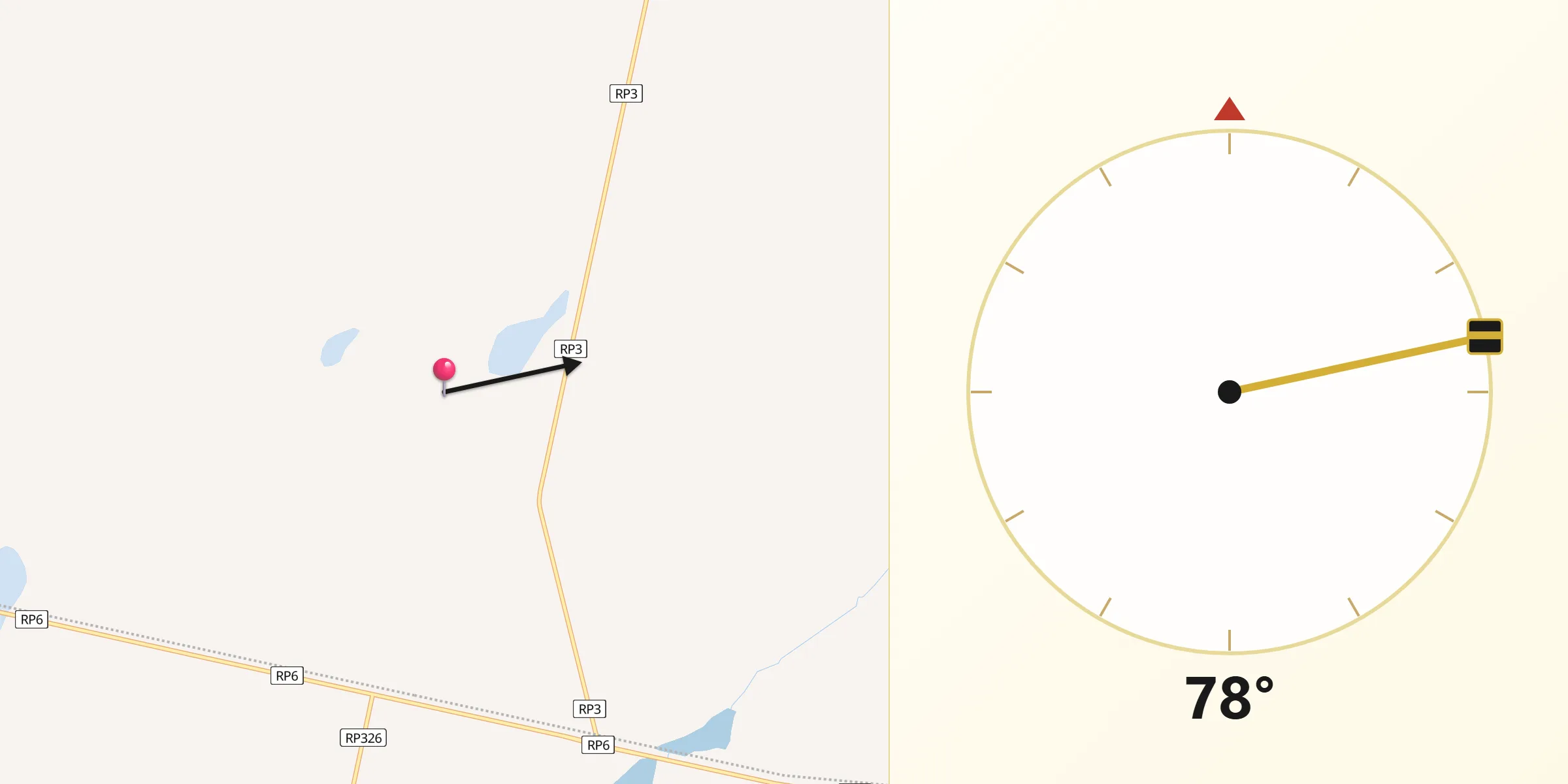 Dirección de la Qibla desde Departamento de Unión