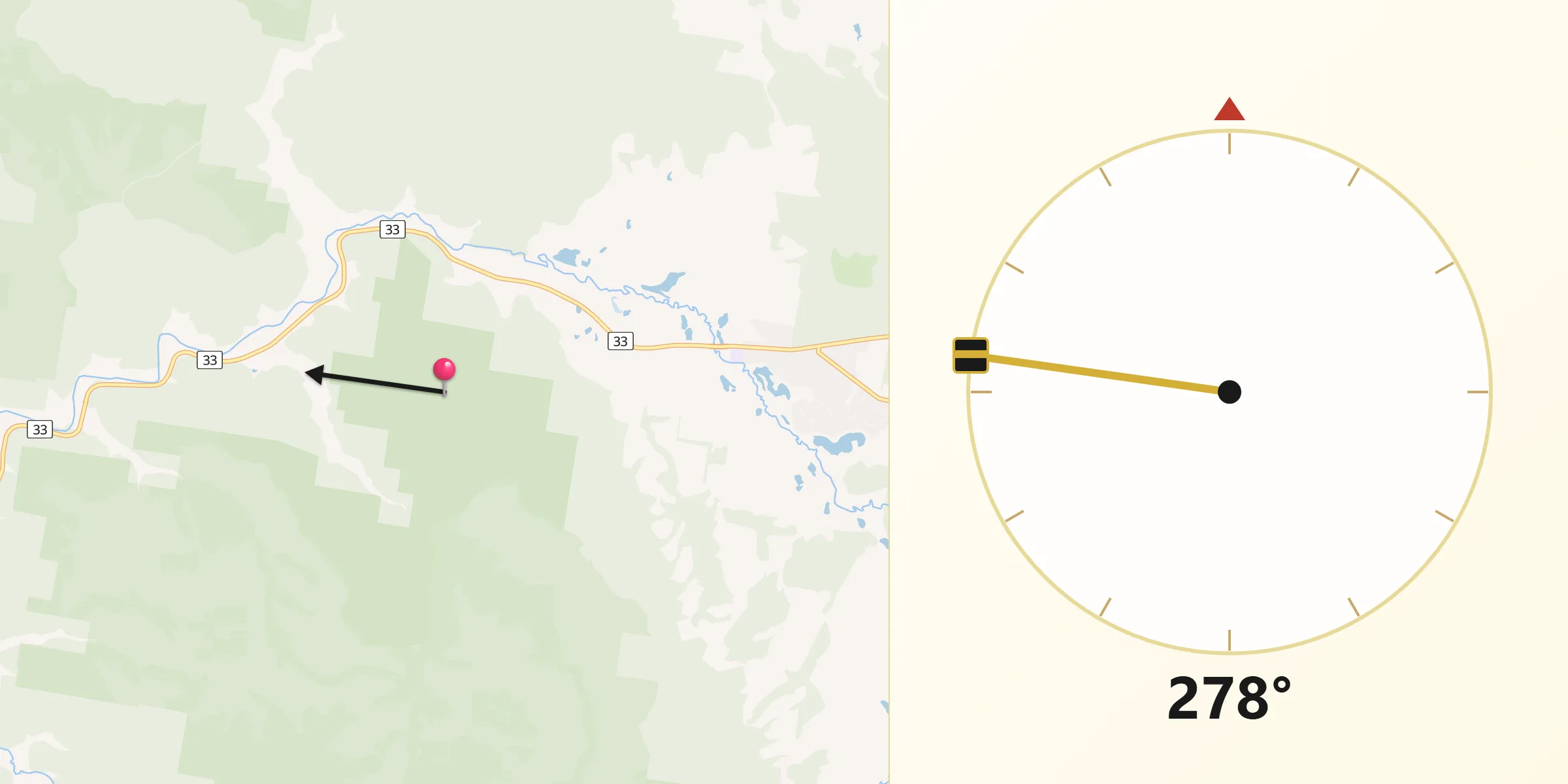 Qibla Direction from Cessnock