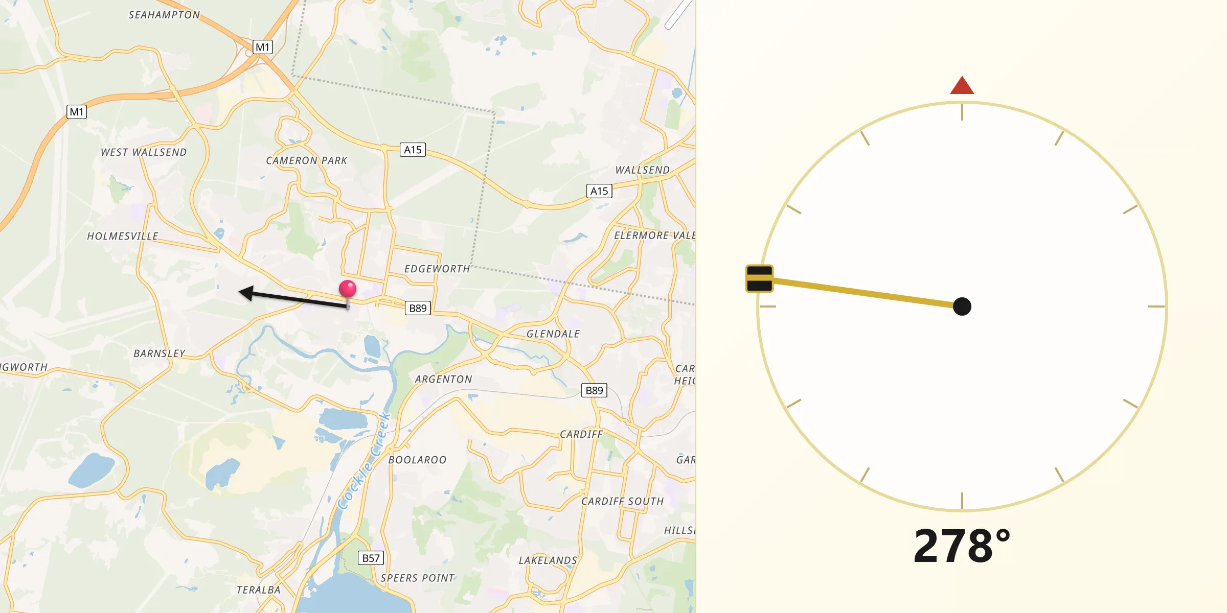 Qibla Direction from Edgeworth