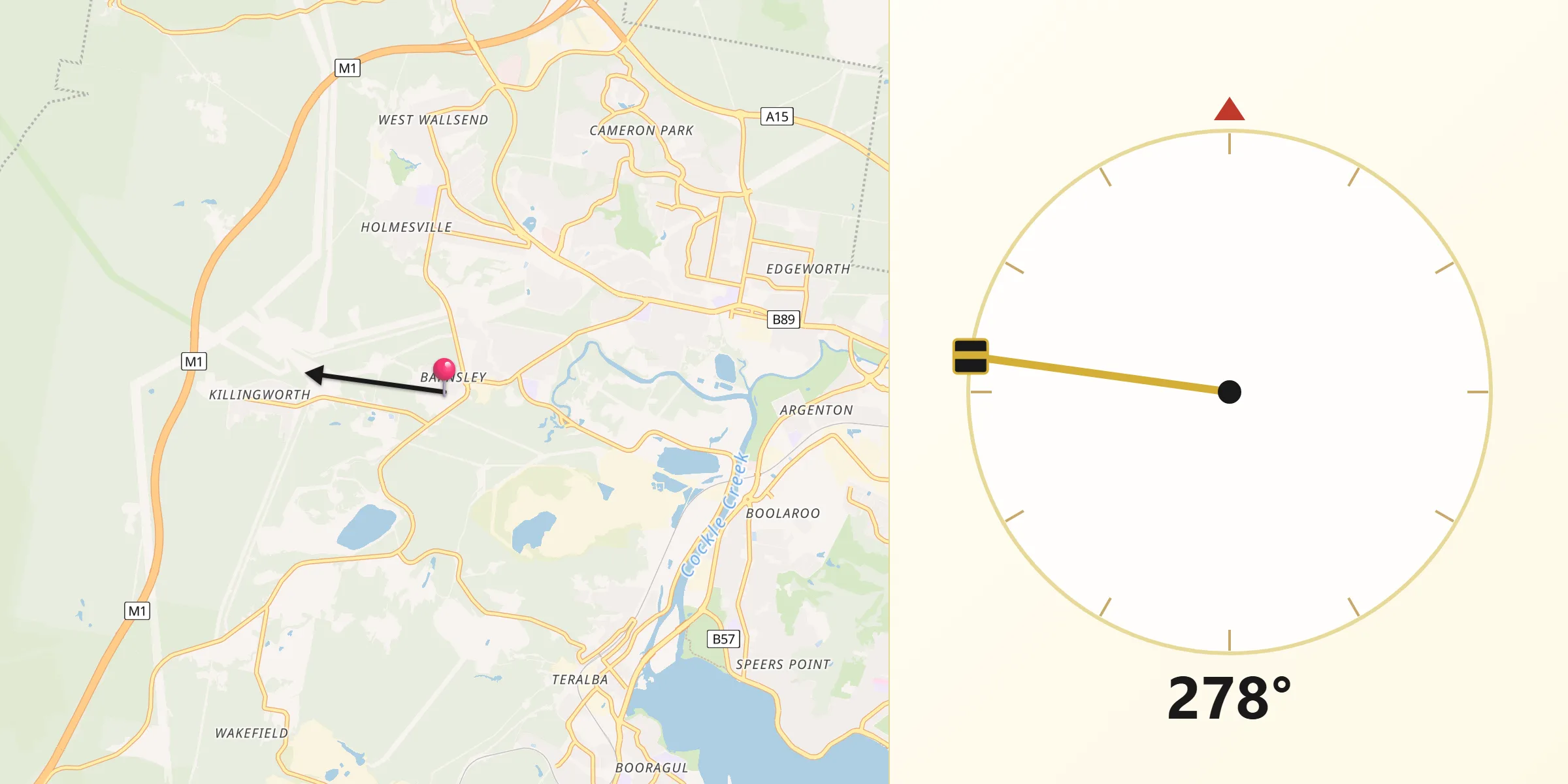 Qibla Direction from Barnsley