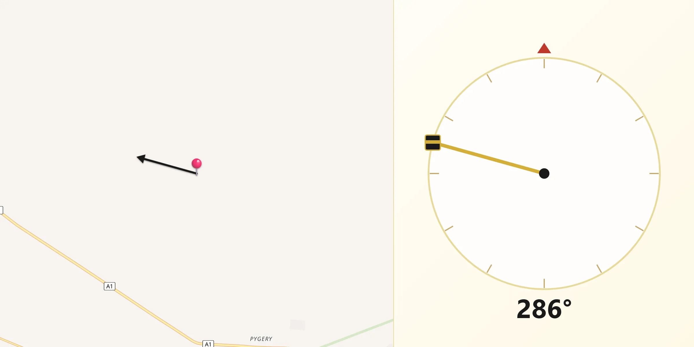 Qibla Direction from Wudinna