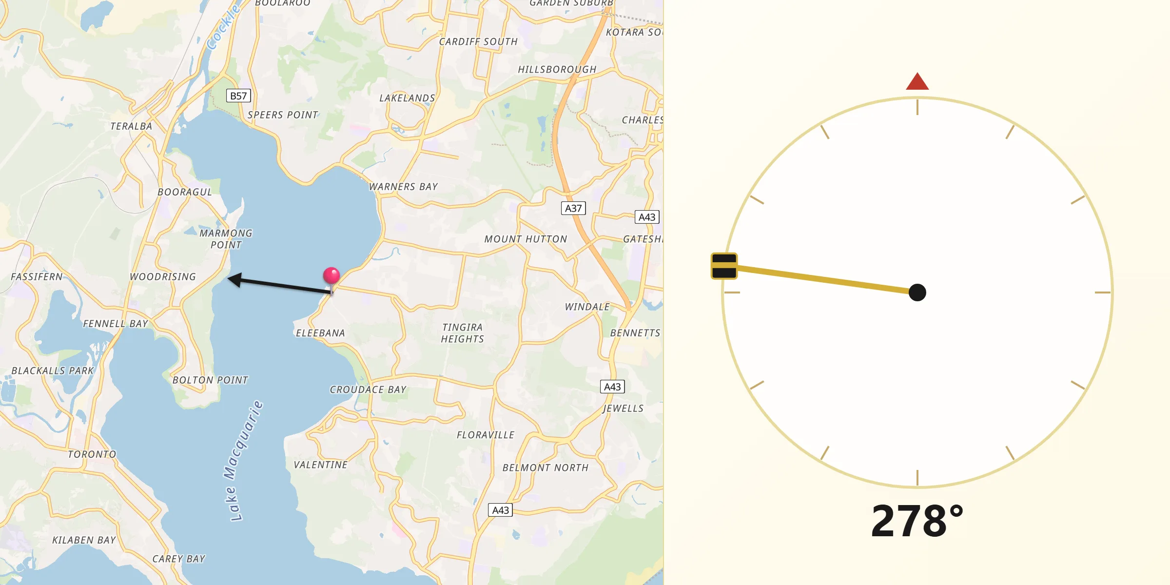 Qibla Direction from Eleebana