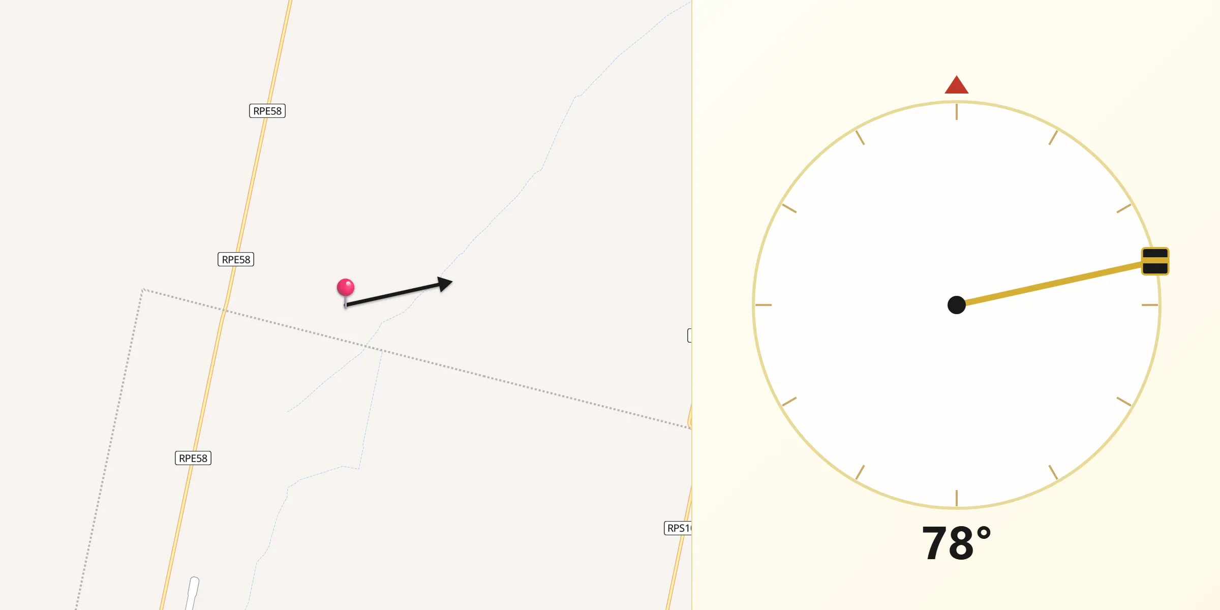 Dirección de la Qibla desde Departamento de Marcos Juárez