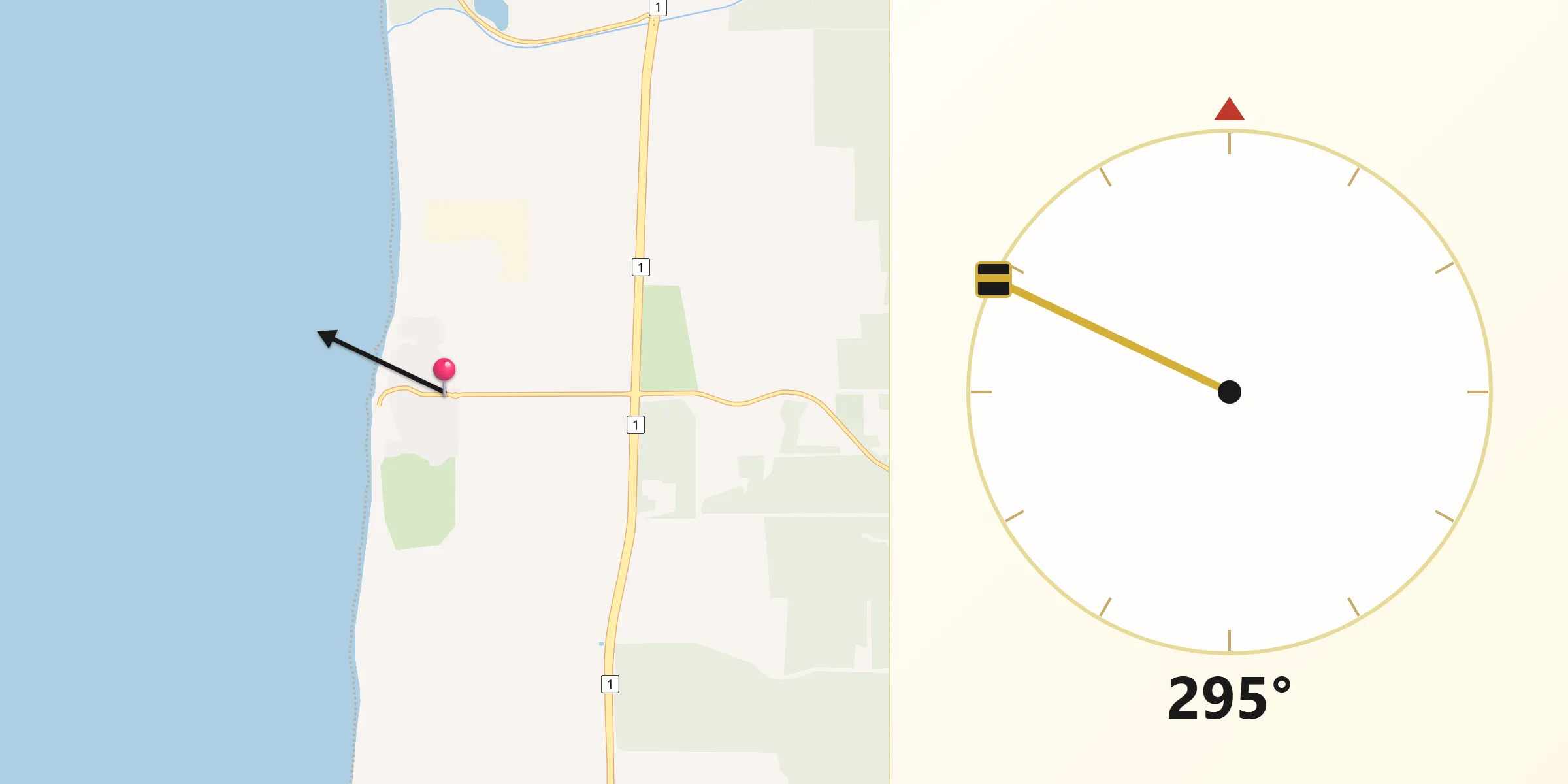 Qibla Direction from Binningup