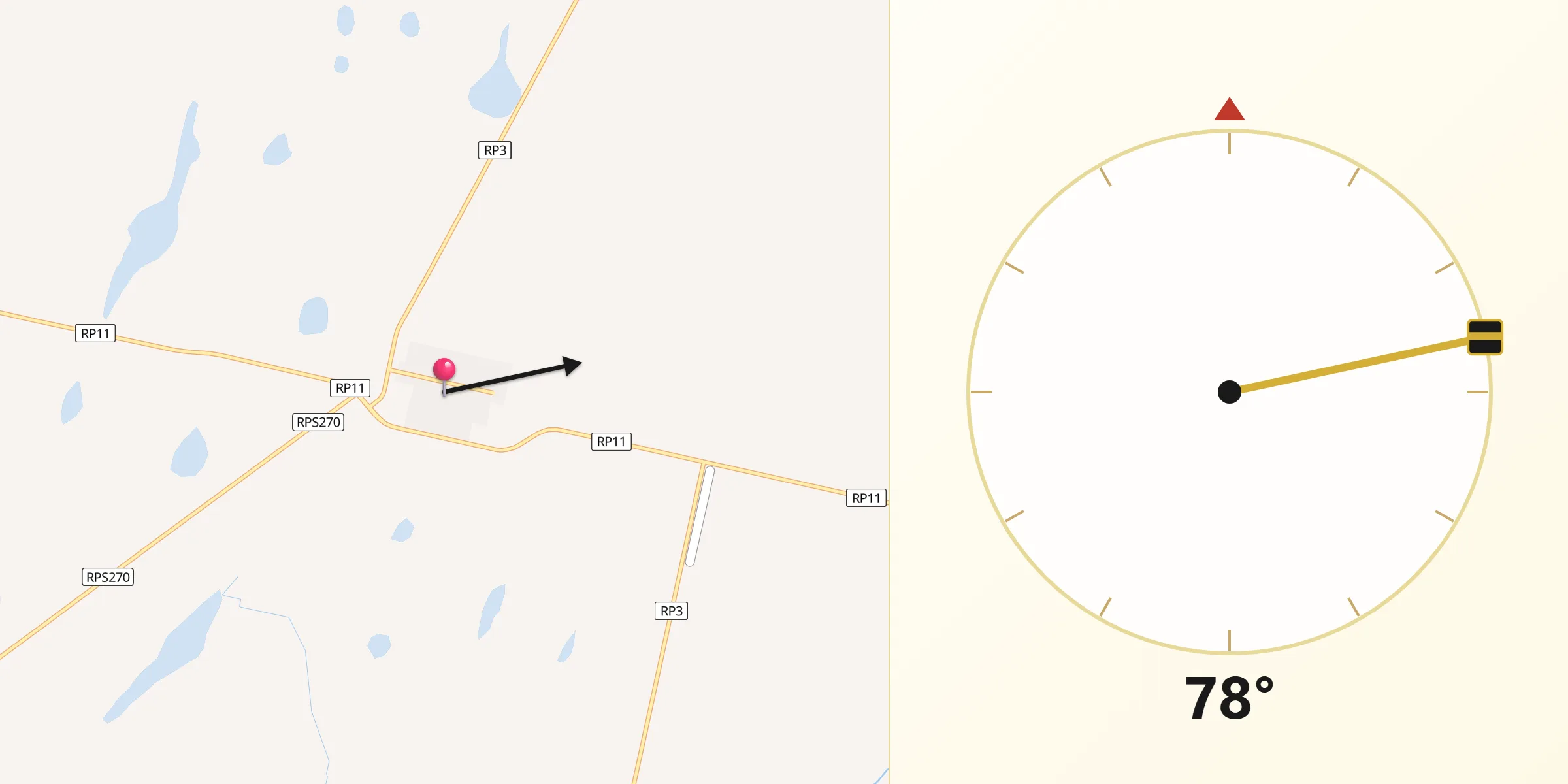 Dirección de la Qibla desde Wenceslao Escalante