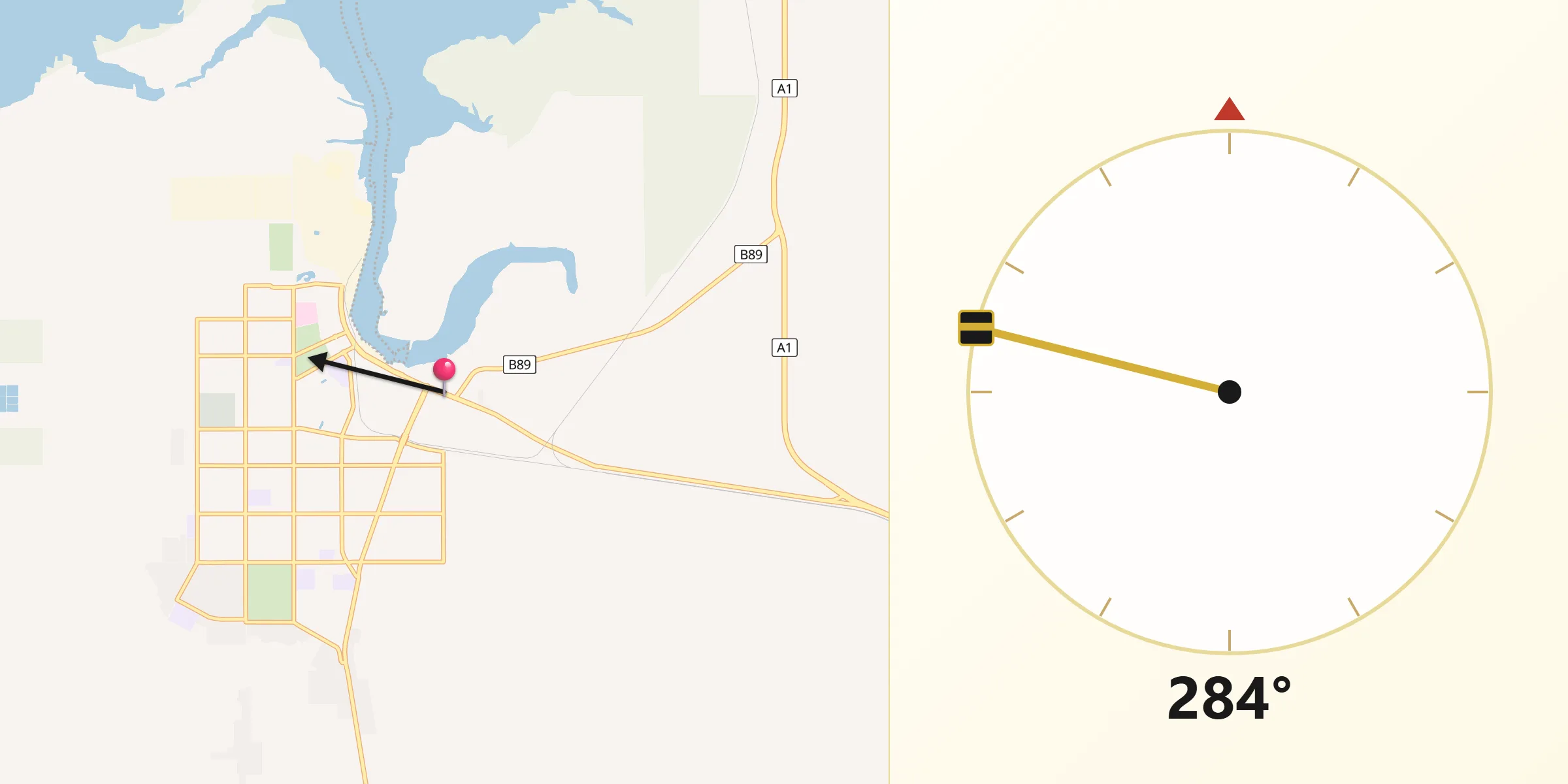 Qibla Direction from Solomontown