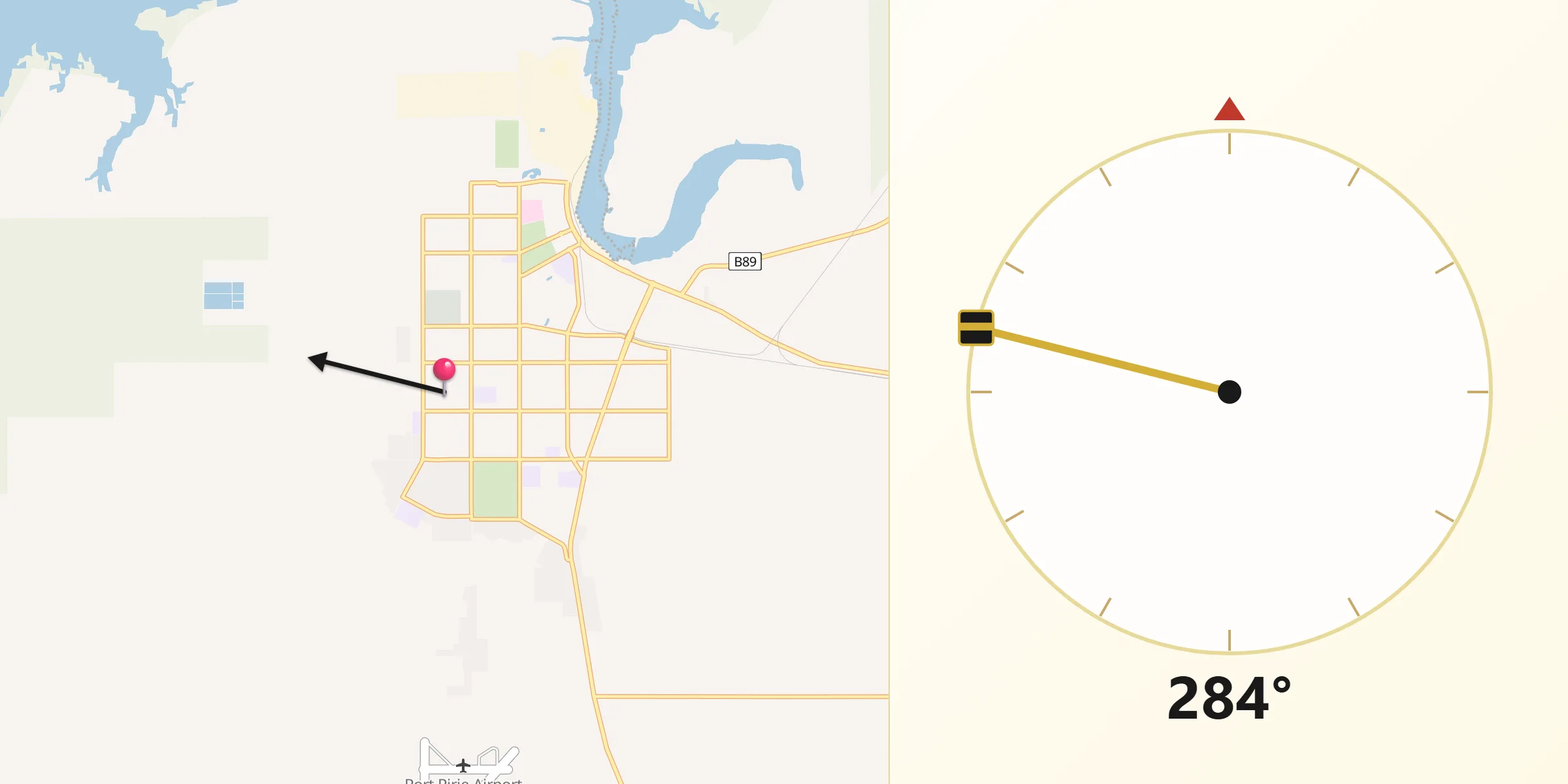 Qibla Direction from Risdon Park