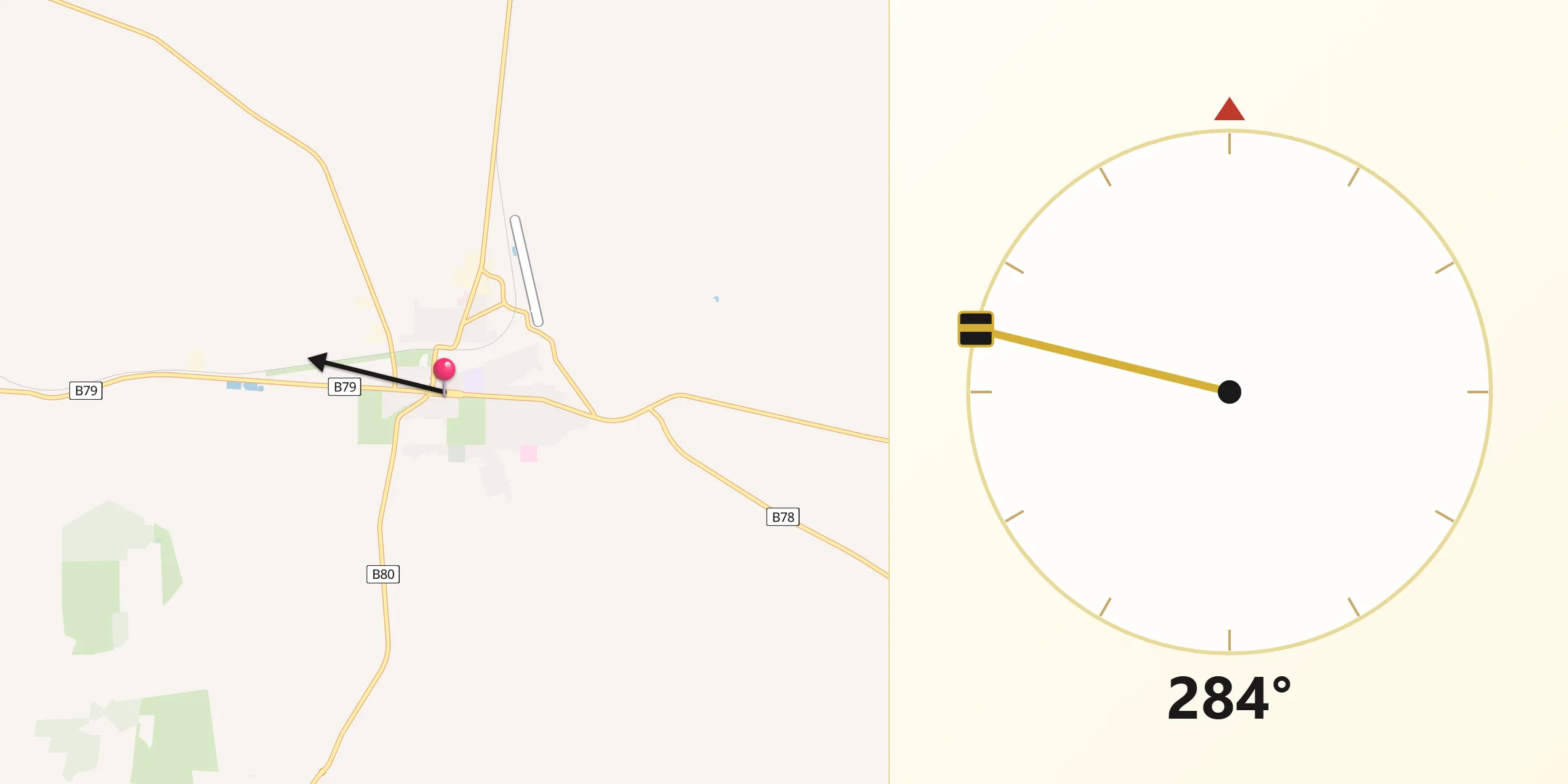 Qibla Direction from Jamestown