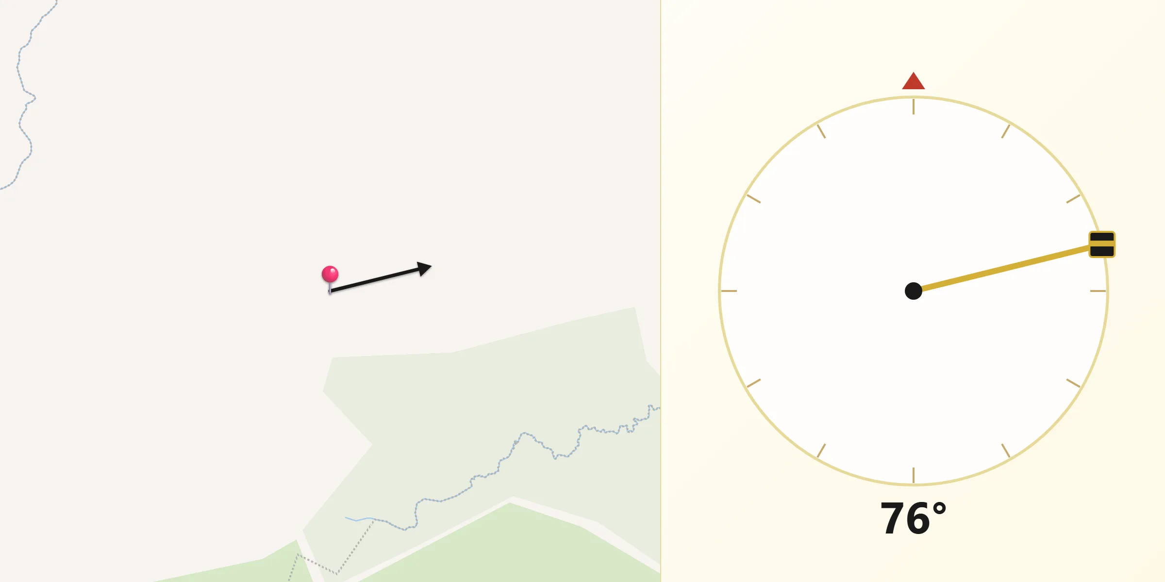 Dirección de la Qibla desde Departamento de Gualeguaychú