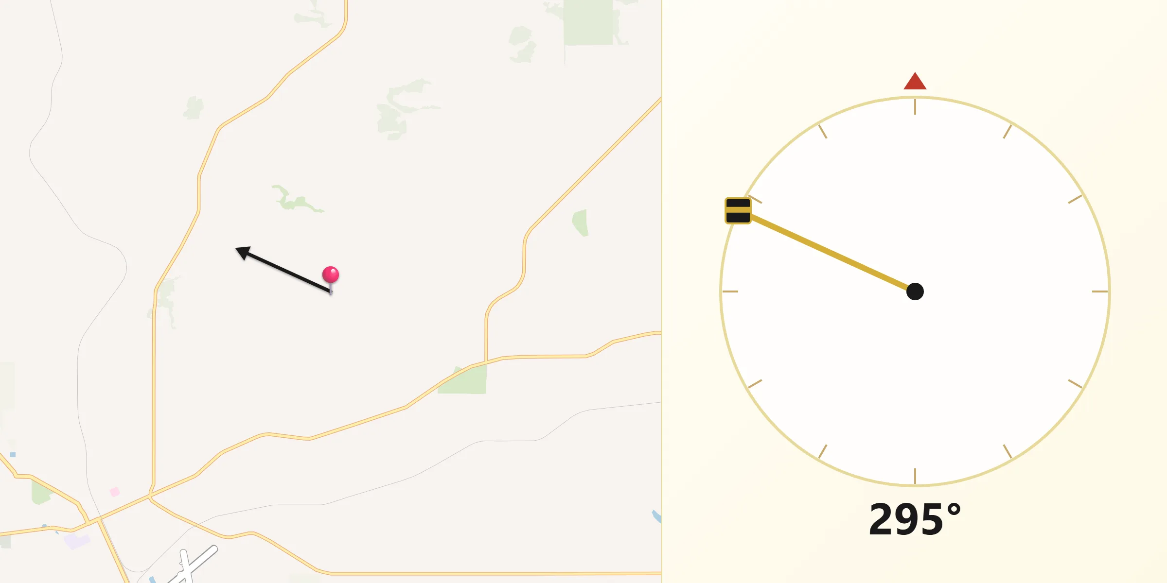 Qibla Direction from Wagin