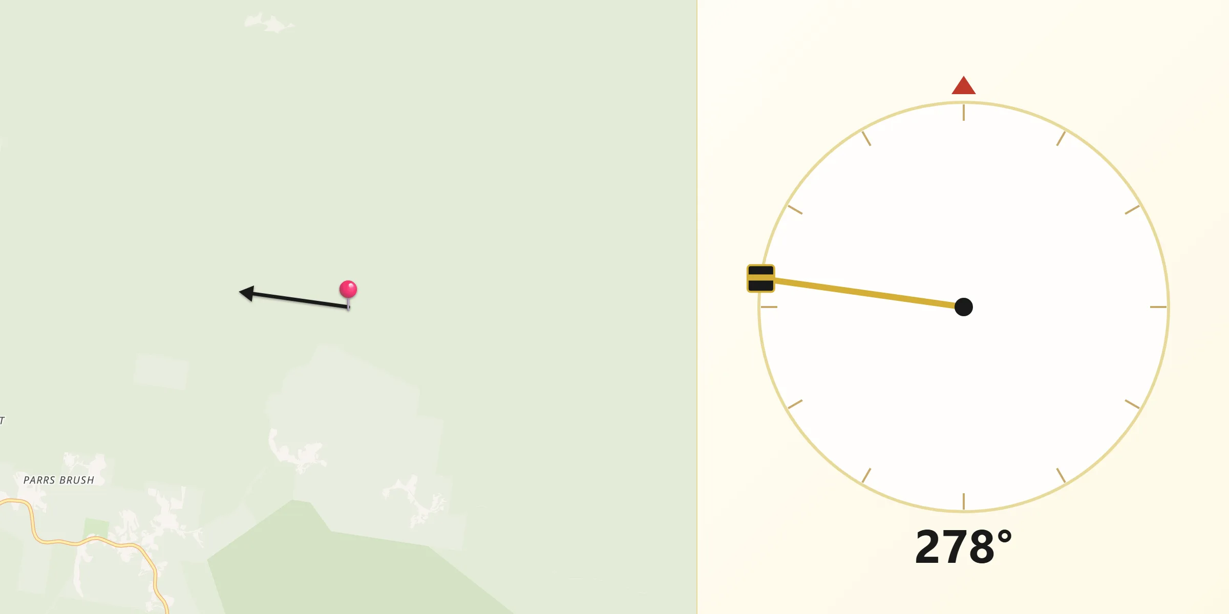 Qibla Direction from Hawkesbury