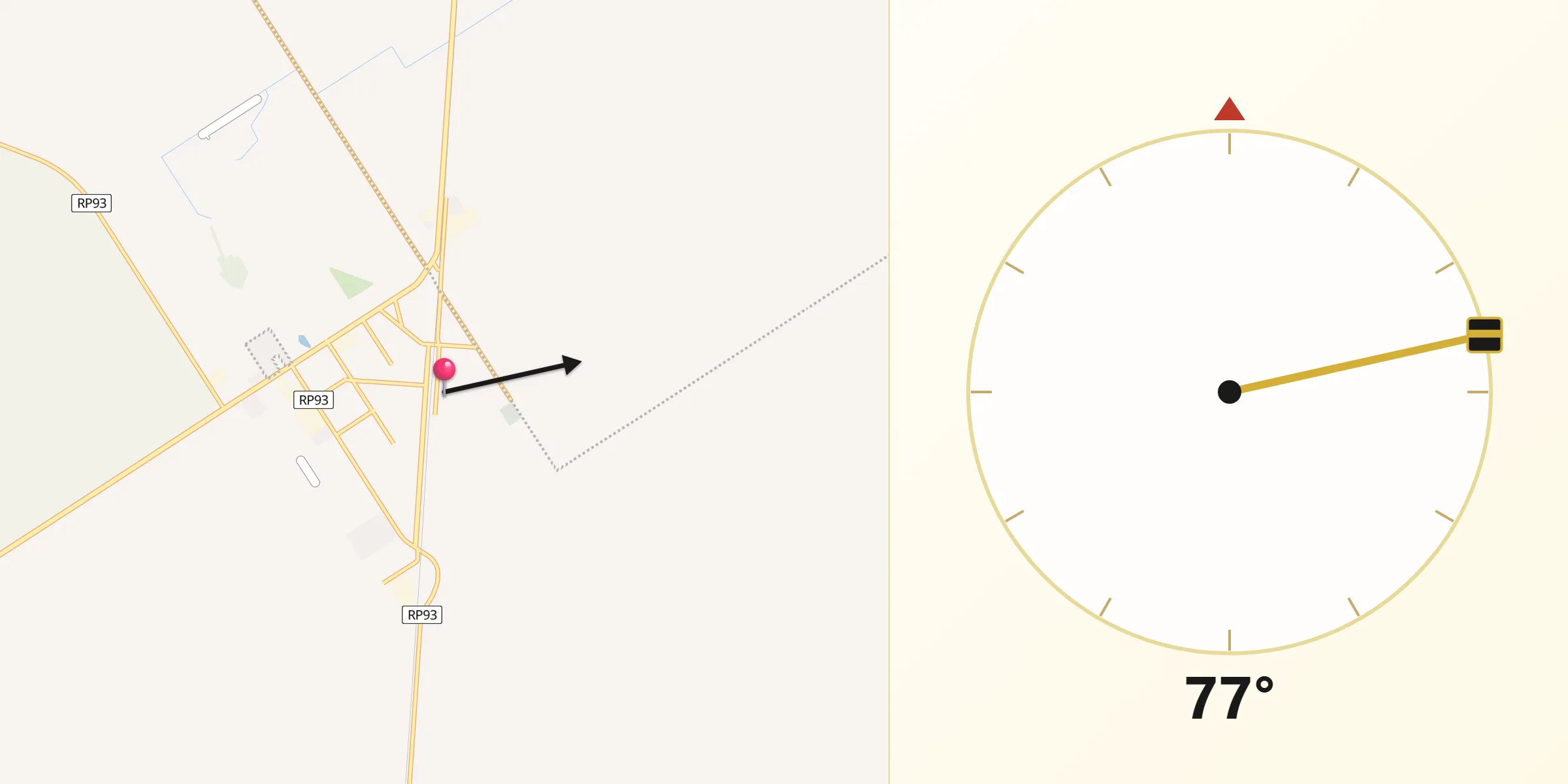 Dirección de la Qibla desde Firmat