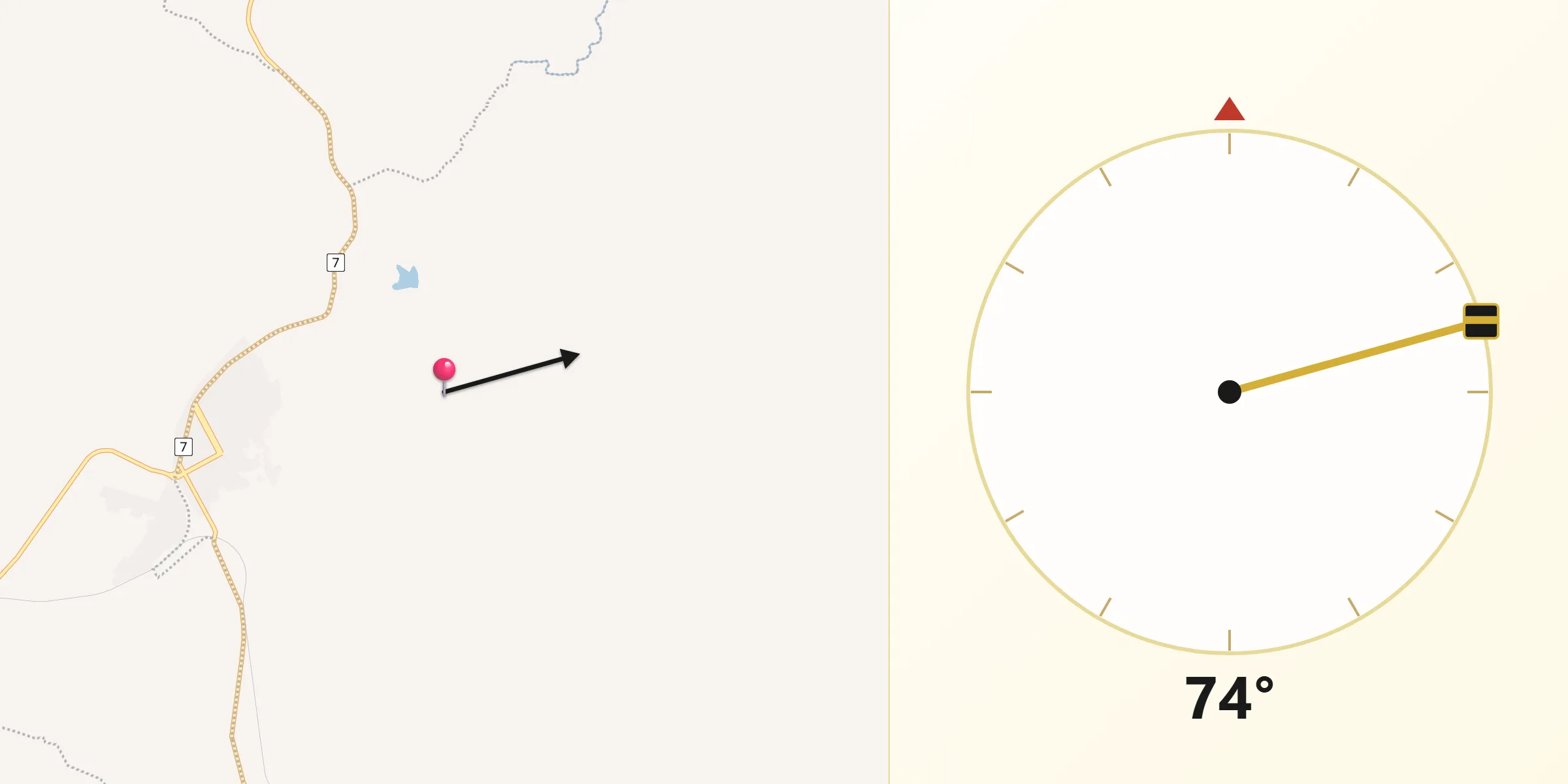 Dirección de la Qibla desde José Batlle y Ordóñez