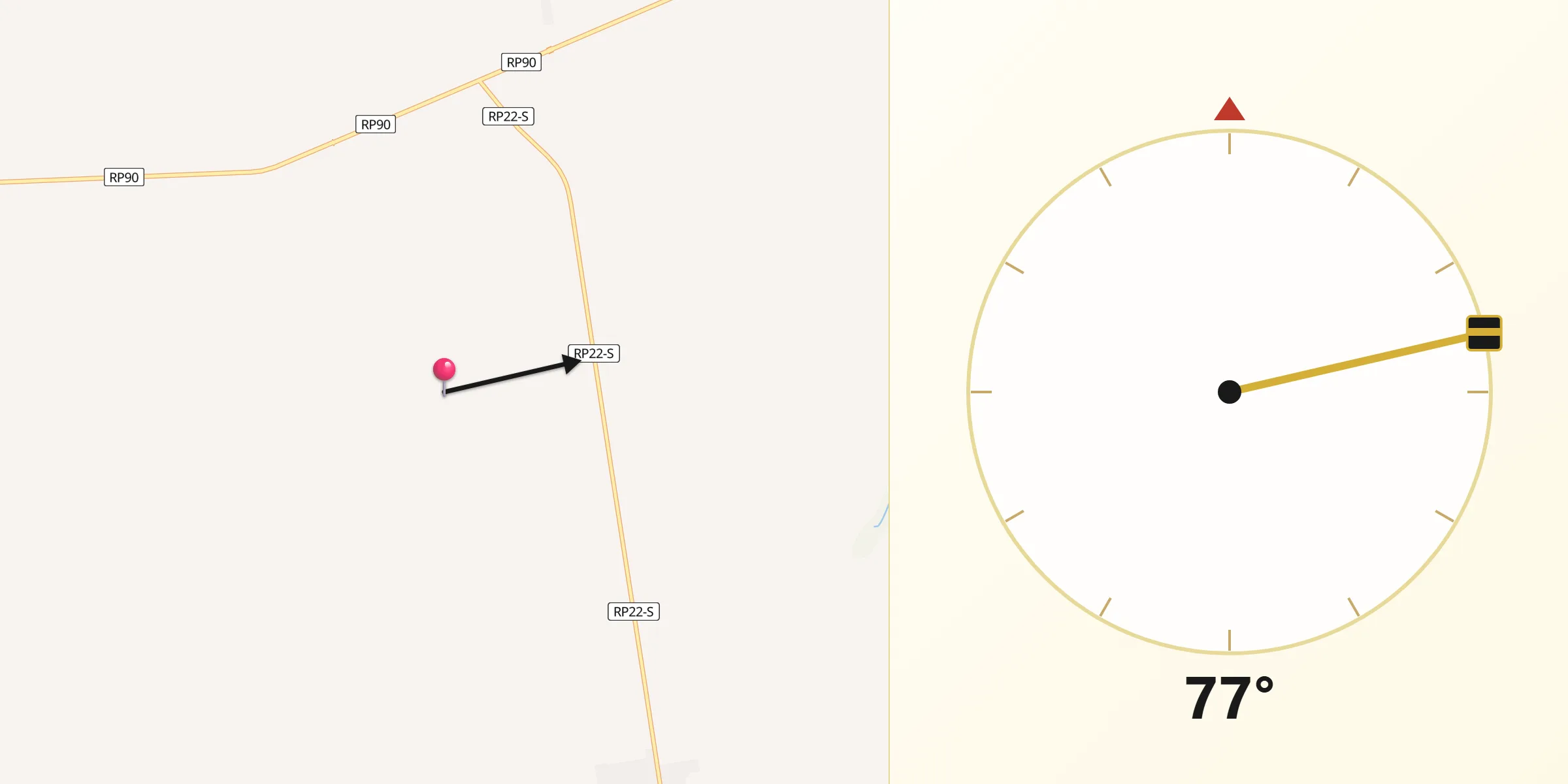 Dirección de la Qibla desde San Nicolás